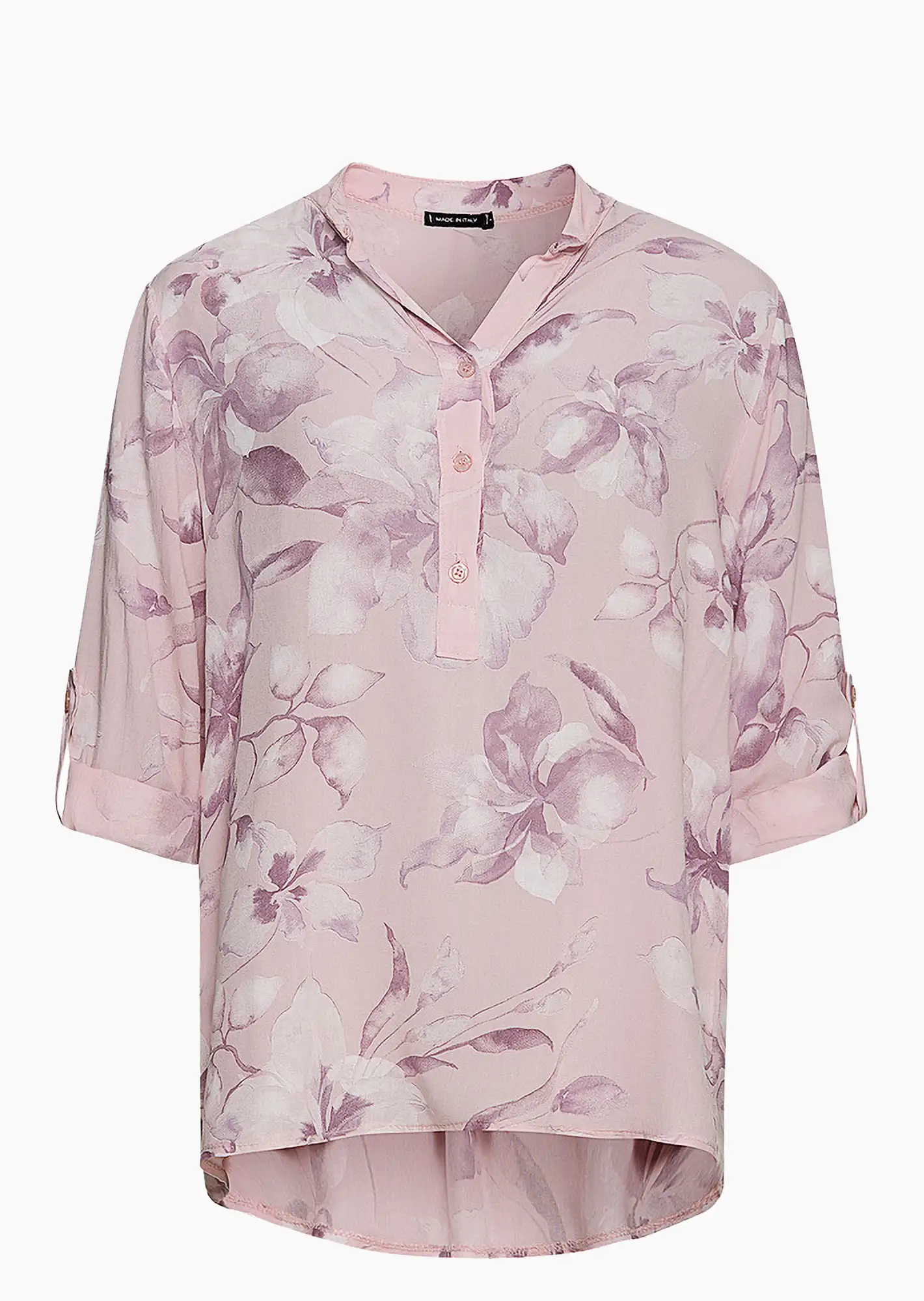 Bluse im Alloverprint, rosenholz