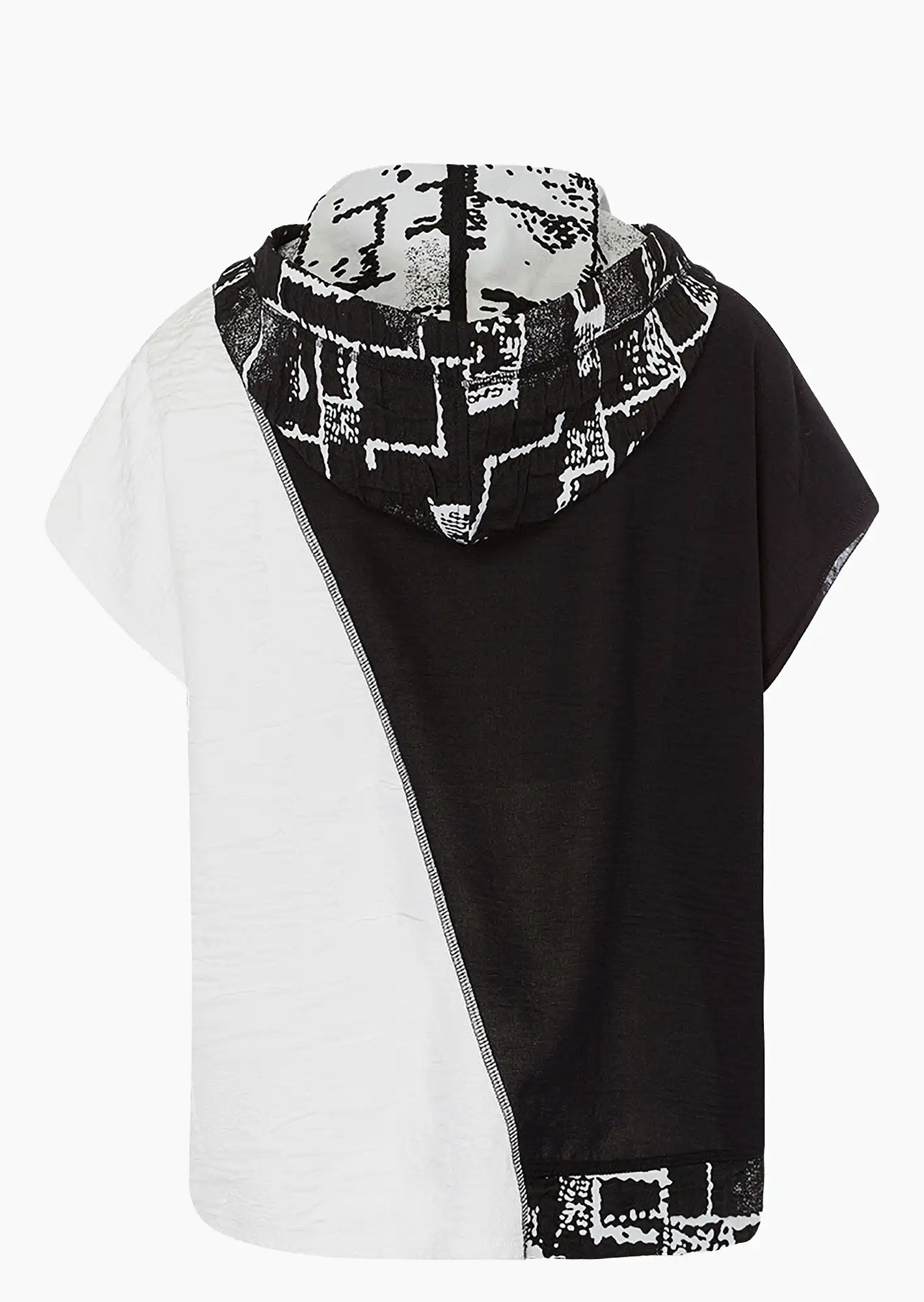 Bluse 'Be nice', schwarz-offwhite