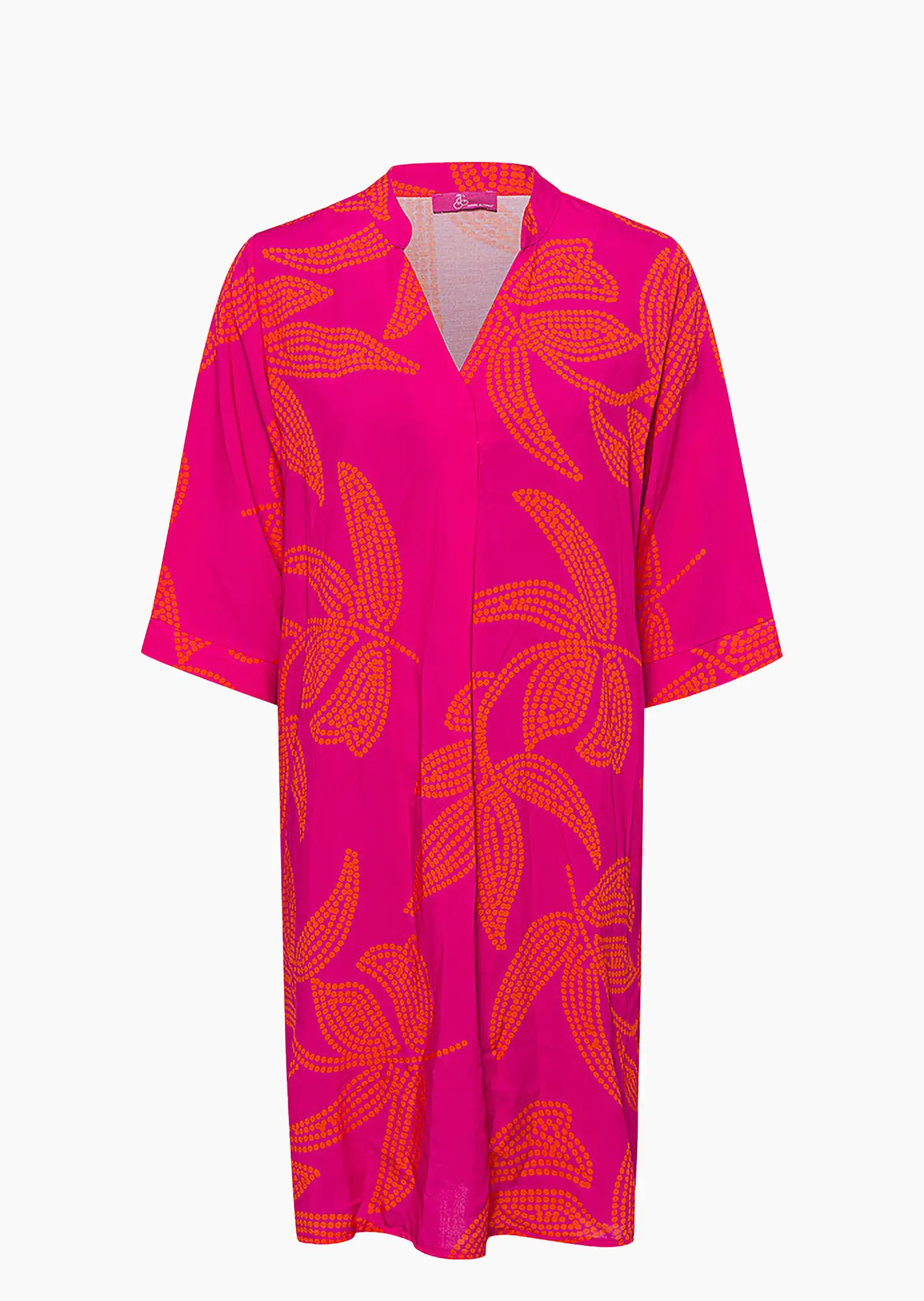 Kleid im floralen Alloverprint, pink