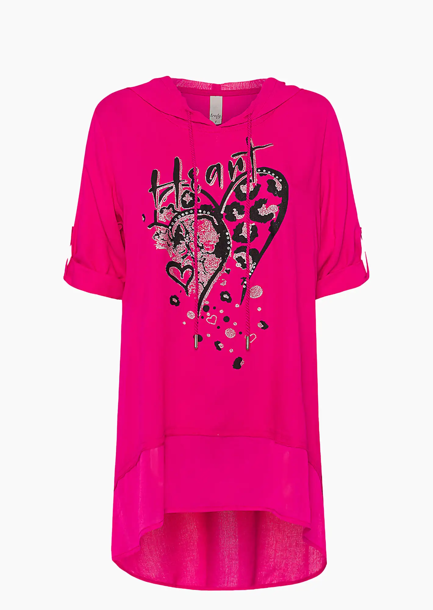 Bluse 'Heart', very berry