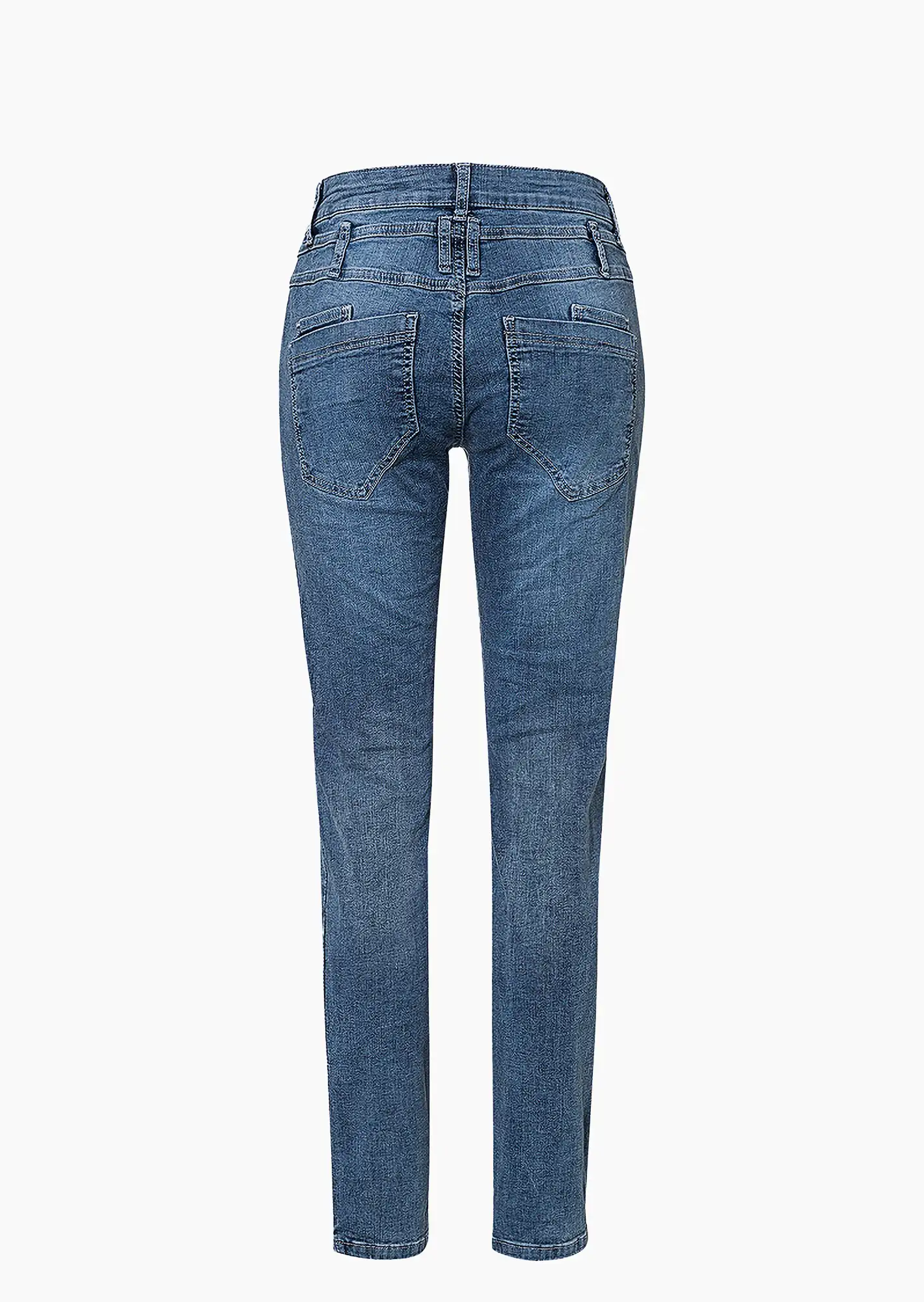 Jeans mit Herzen lang, blue denim
