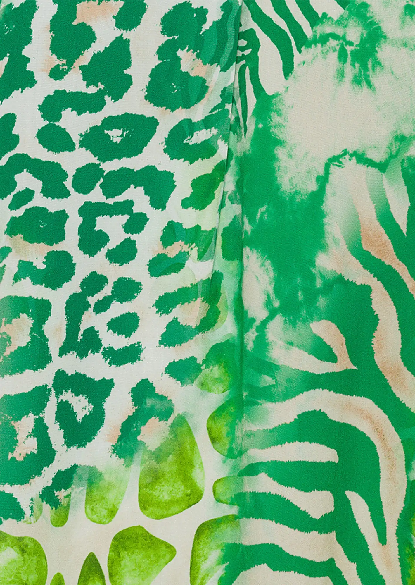 Bluse im Alloverprint, grün