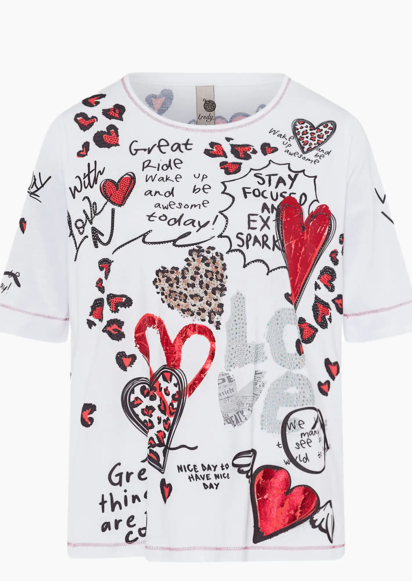 Shirt 'Love', weiß