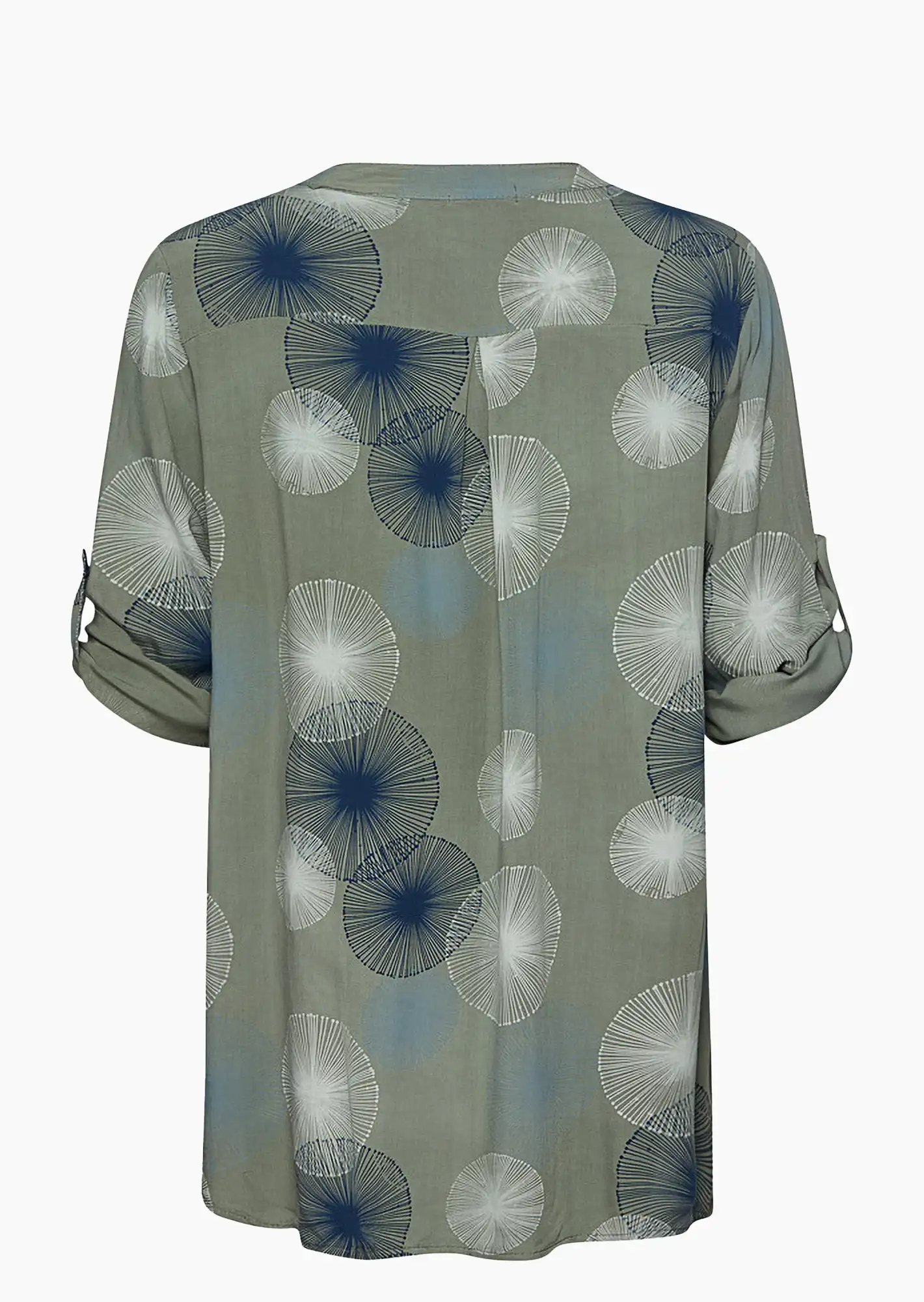 Bluse im Alloverprint, khaki