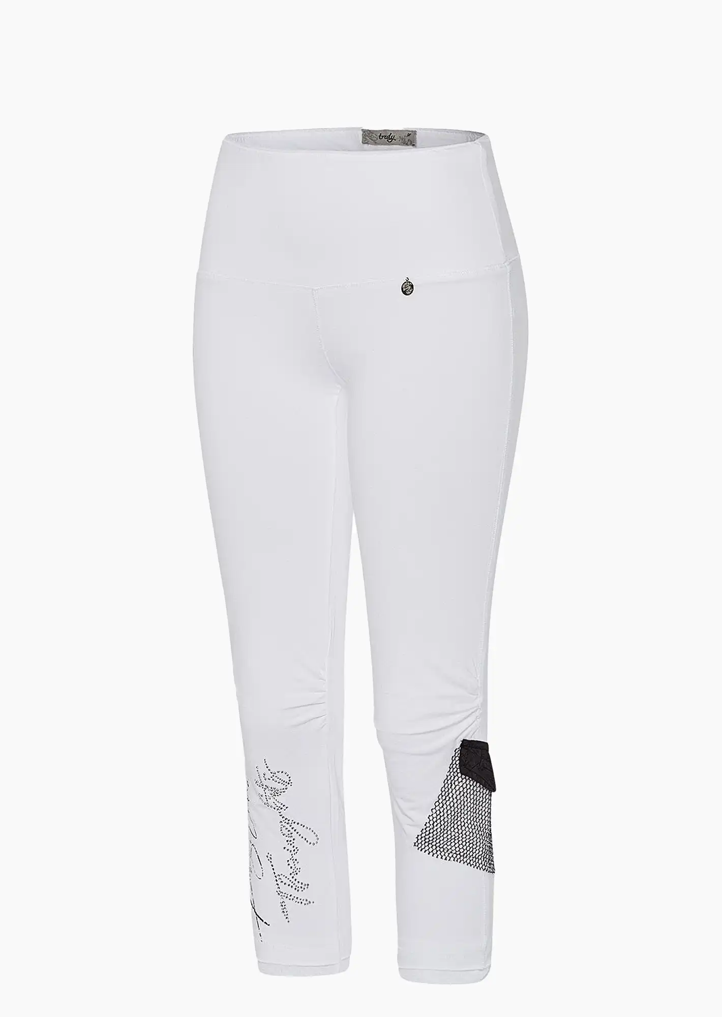 Leggings mit Galonstreifen, weiß