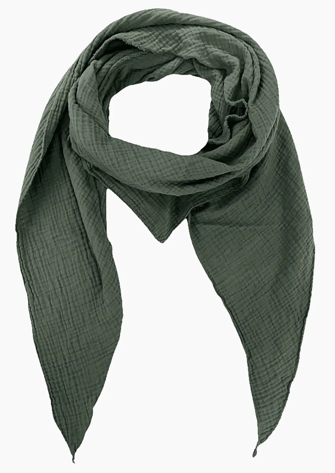 Musselin Schal, khaki