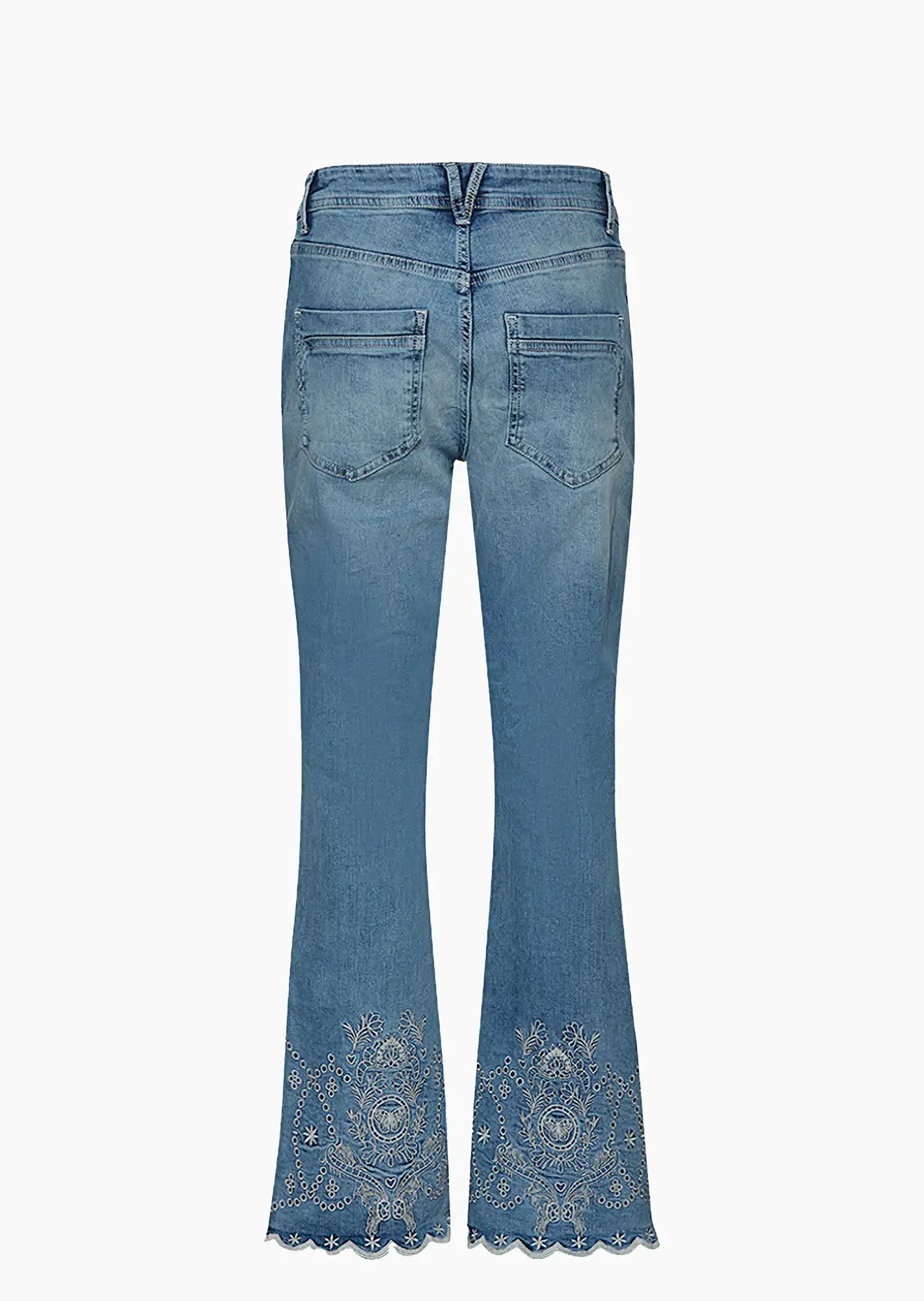 Jeans im Bootcut-Schnitt, light blue denim