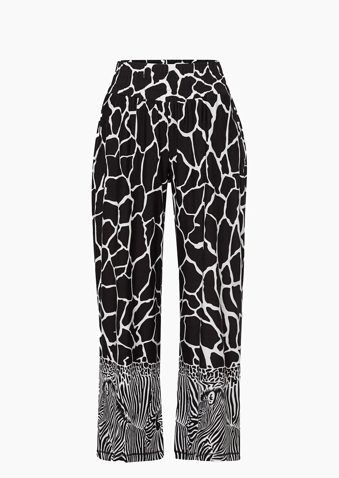 Hose 'Zebra', schwarz-weiß