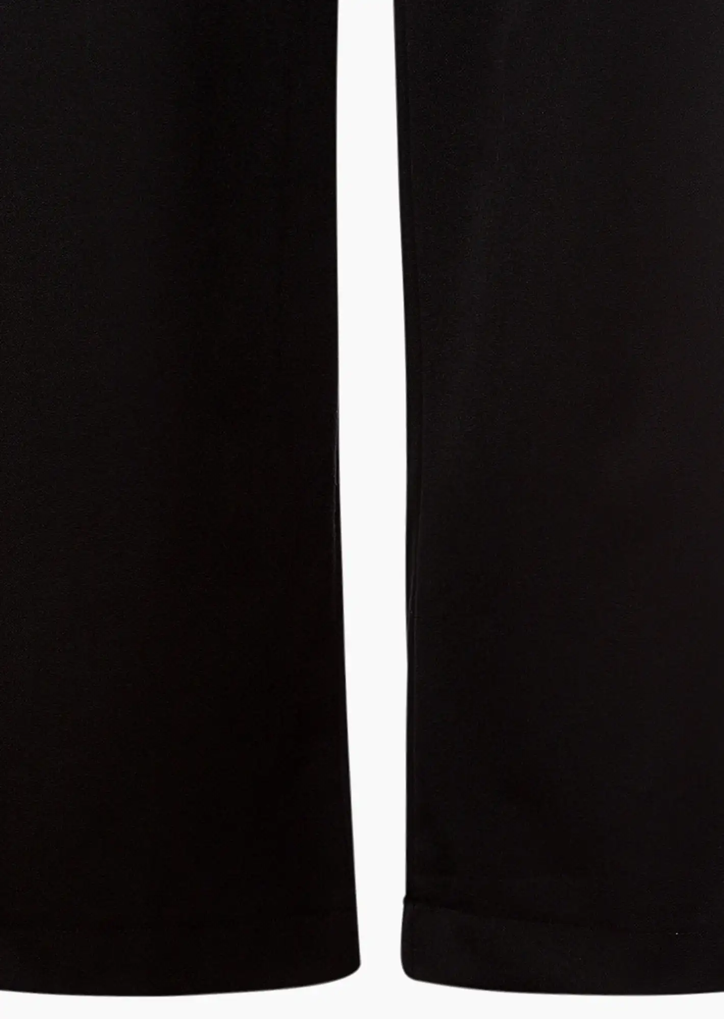 Wide Leg Hose lang, schwarz