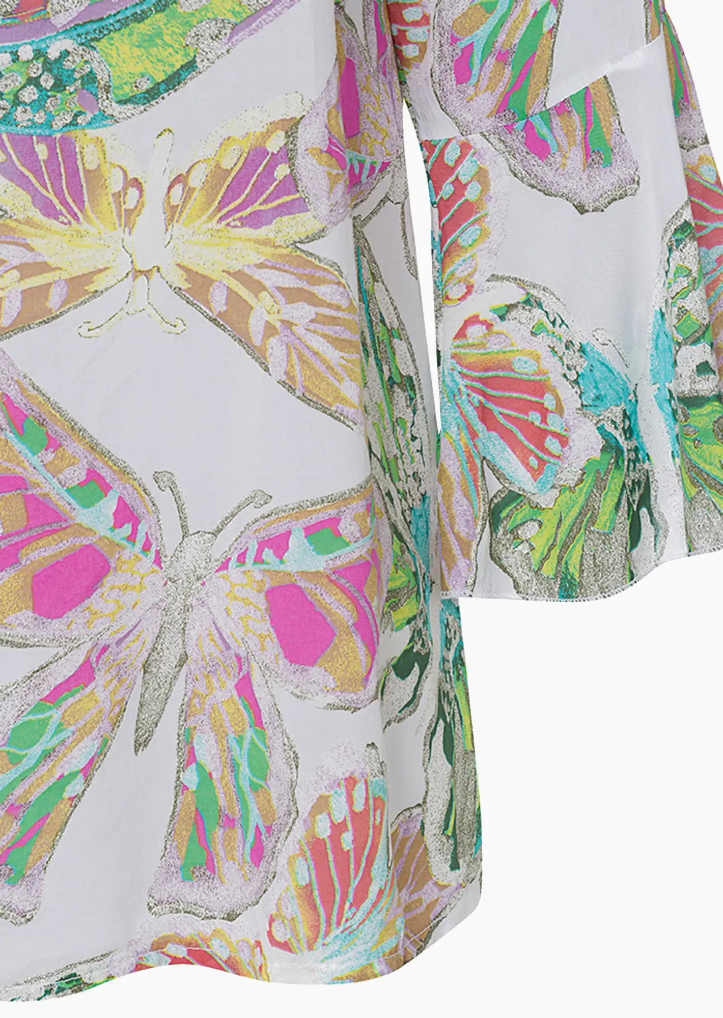Bluse 'Schmetterling', weiß-bunt