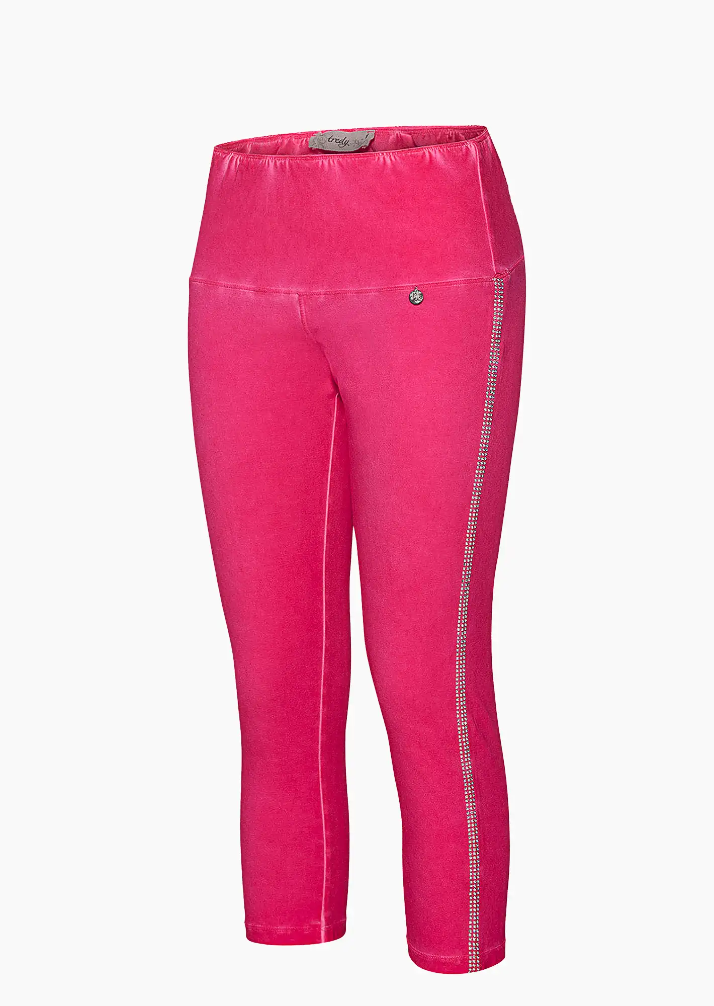 Capri-Leggings mit Galonstreifen, very berry