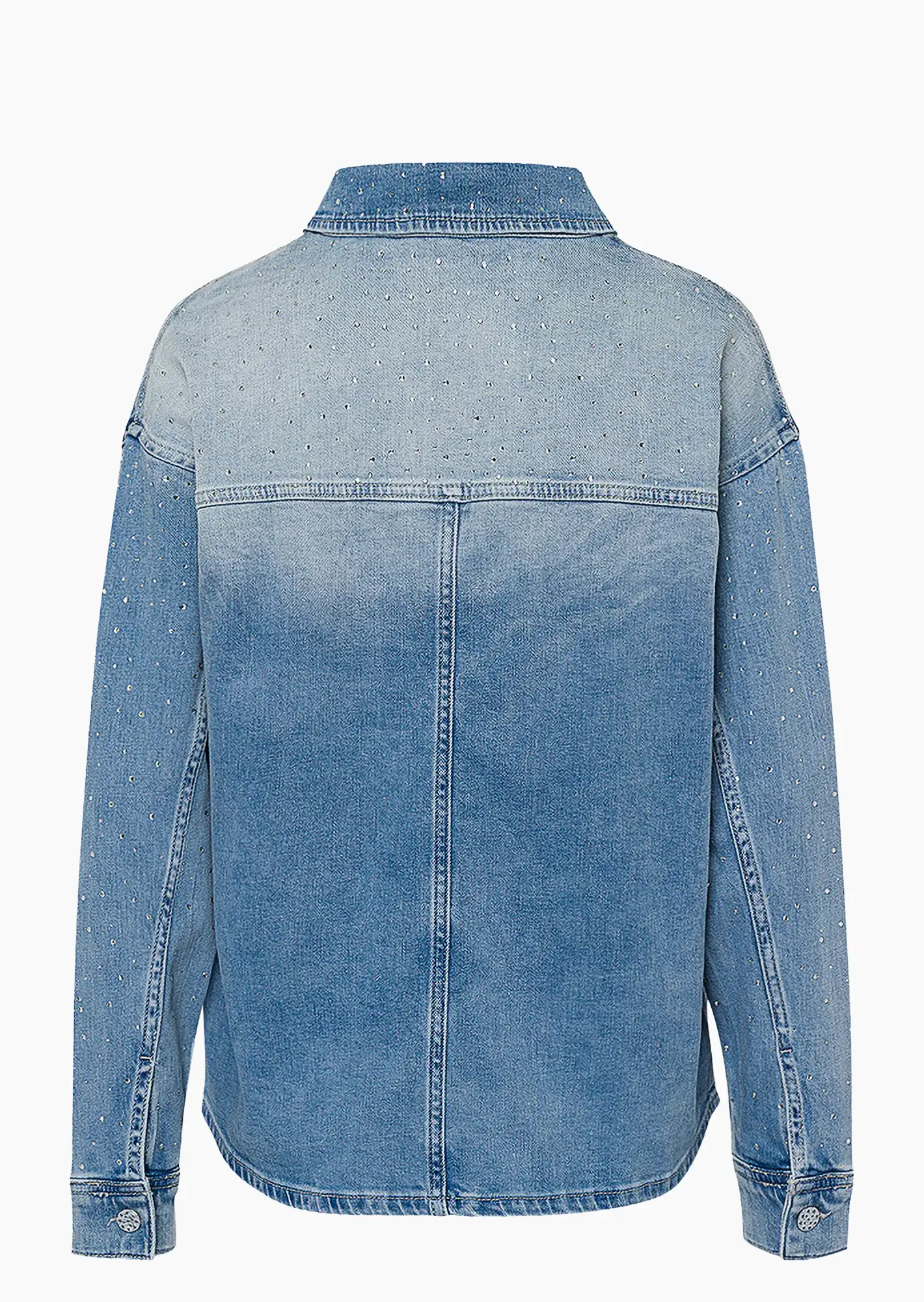 Jeansjacke Ziersteine, light blue denim