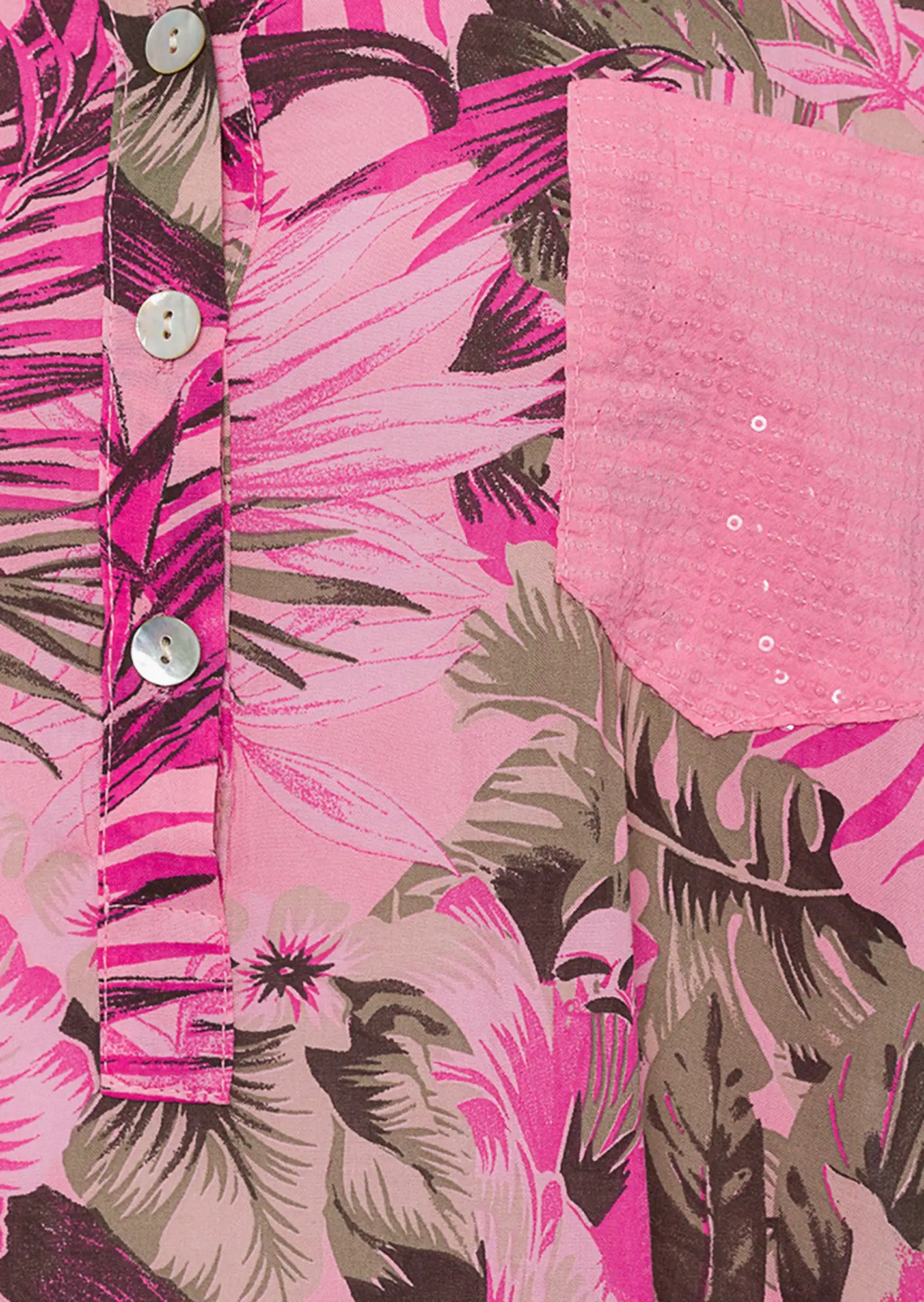 Bluse 'Palmen', pink