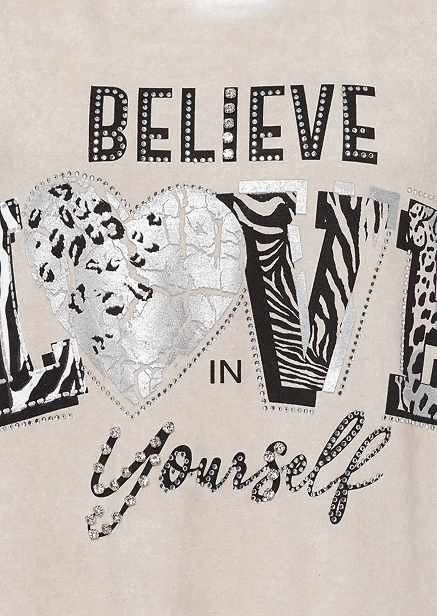 Shirt 'Believe', sand