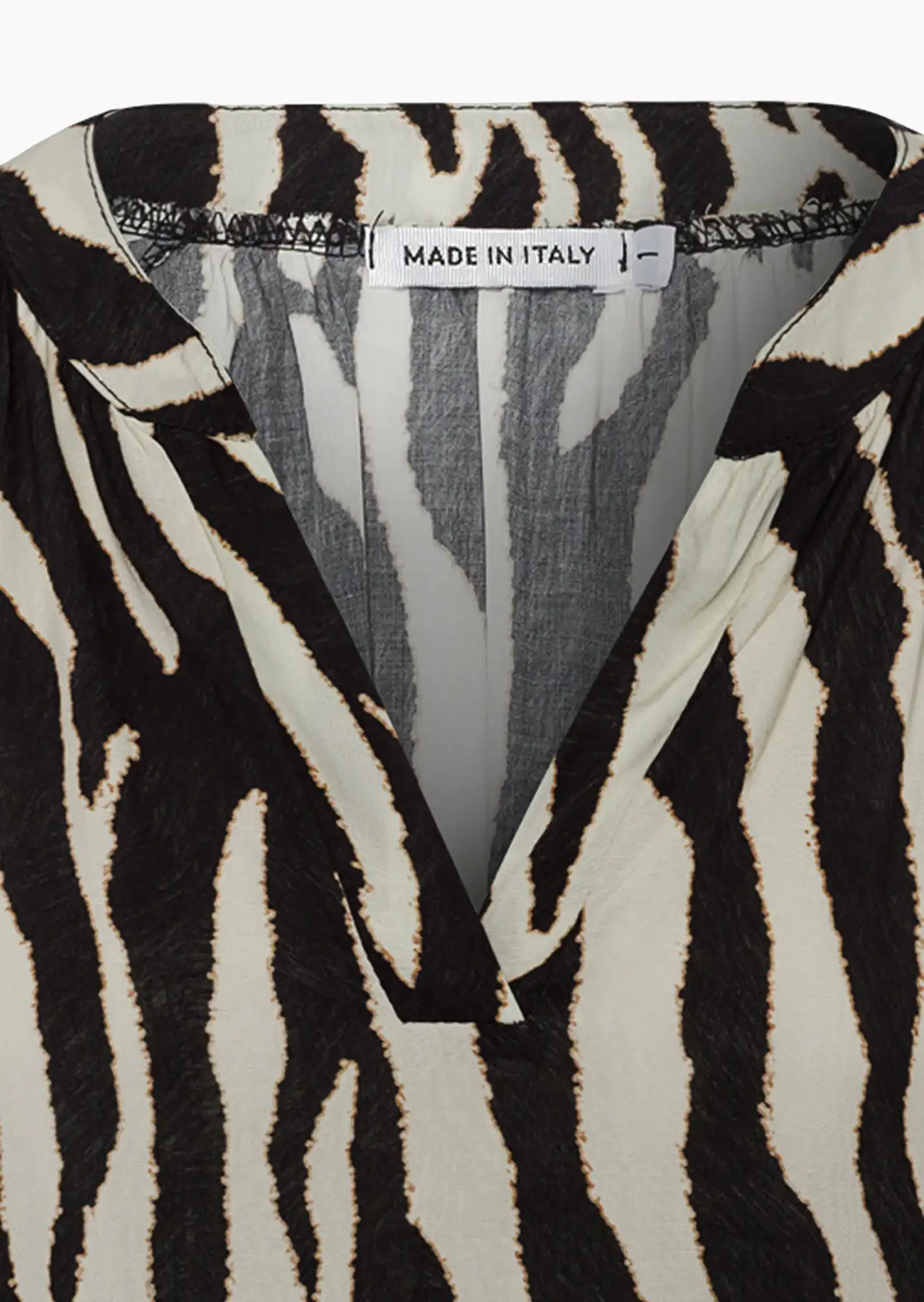 Tunika im Alloverprint, schwarz-offwhite