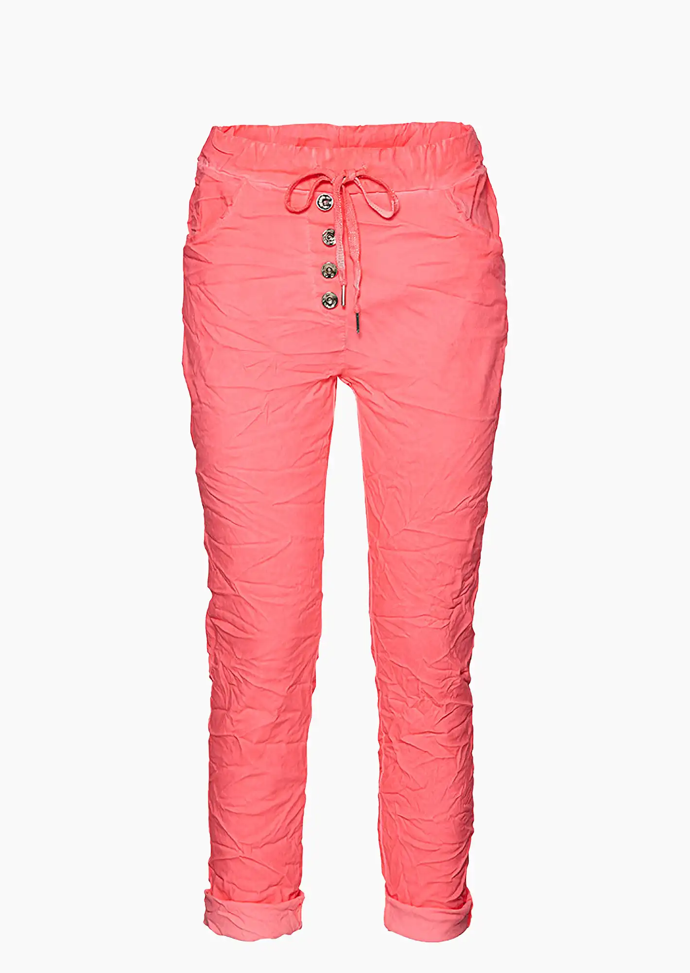 Joggpants Knopfleiste, neon lobster
