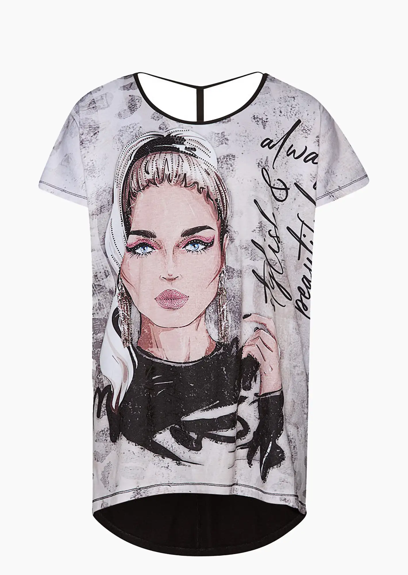 Shirt 'Stylish', schwarz-weiß