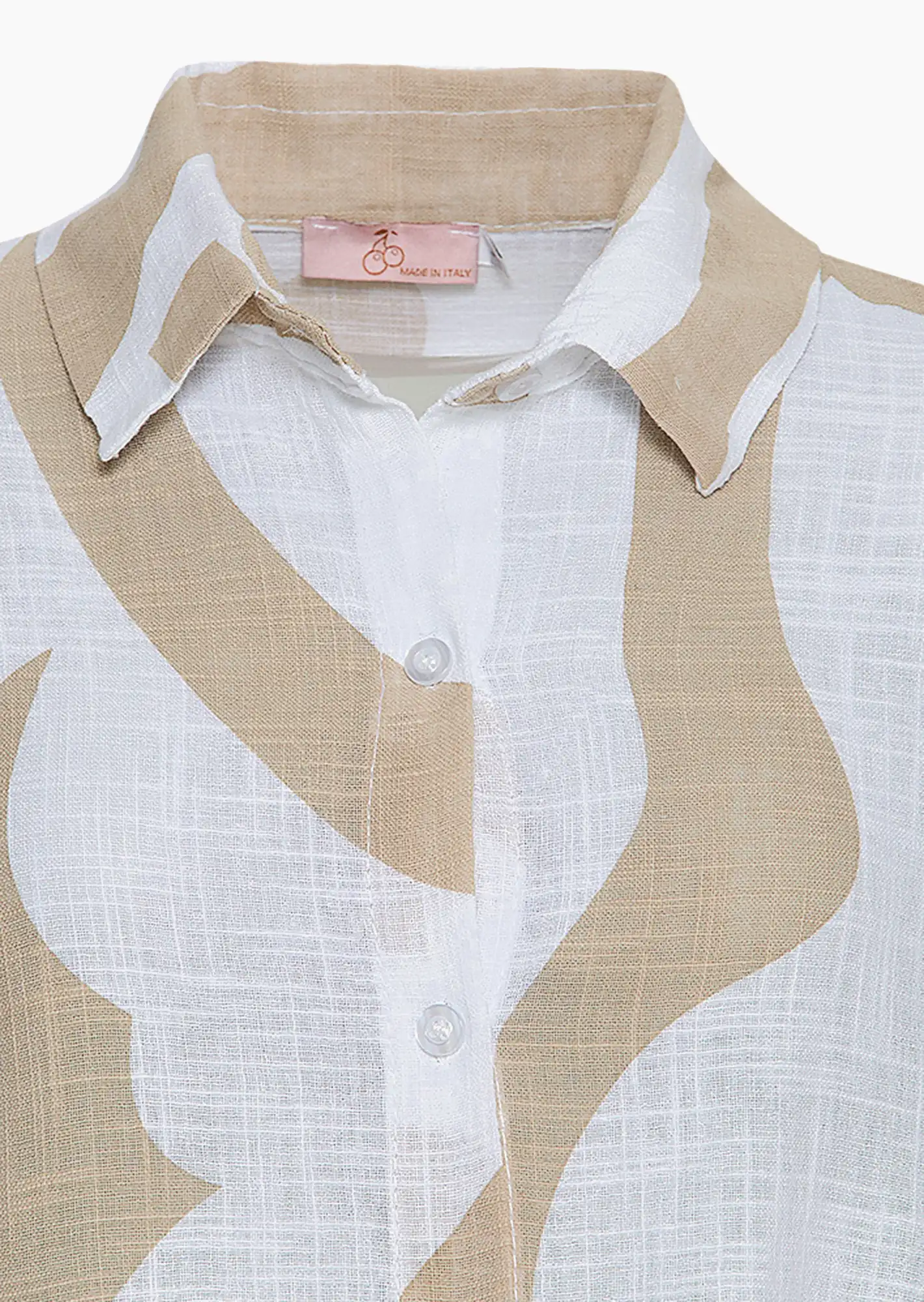 leichte Bluse mit Leinen, weiß-sand