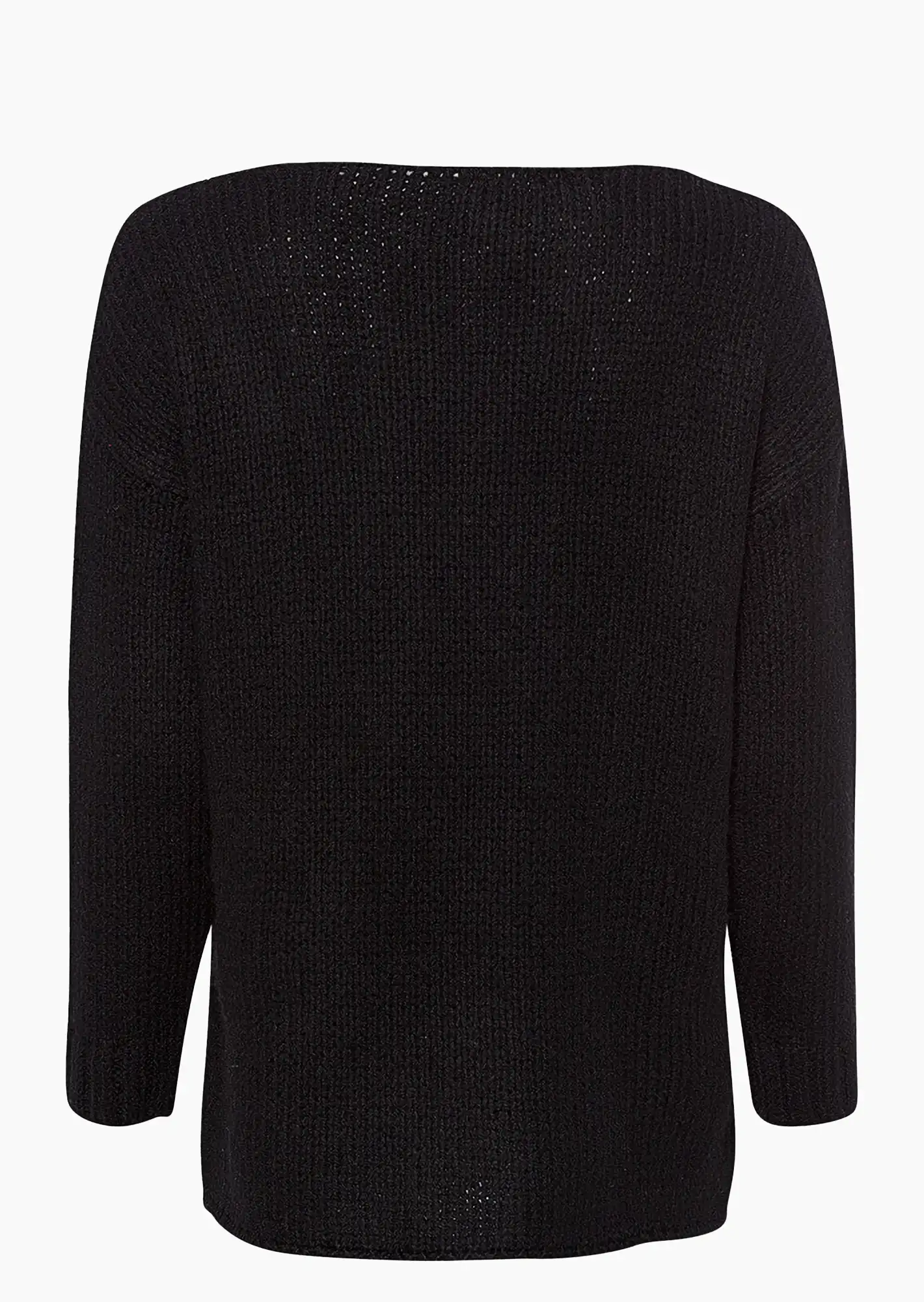 Strickpullover in Grobstrick, schwarz