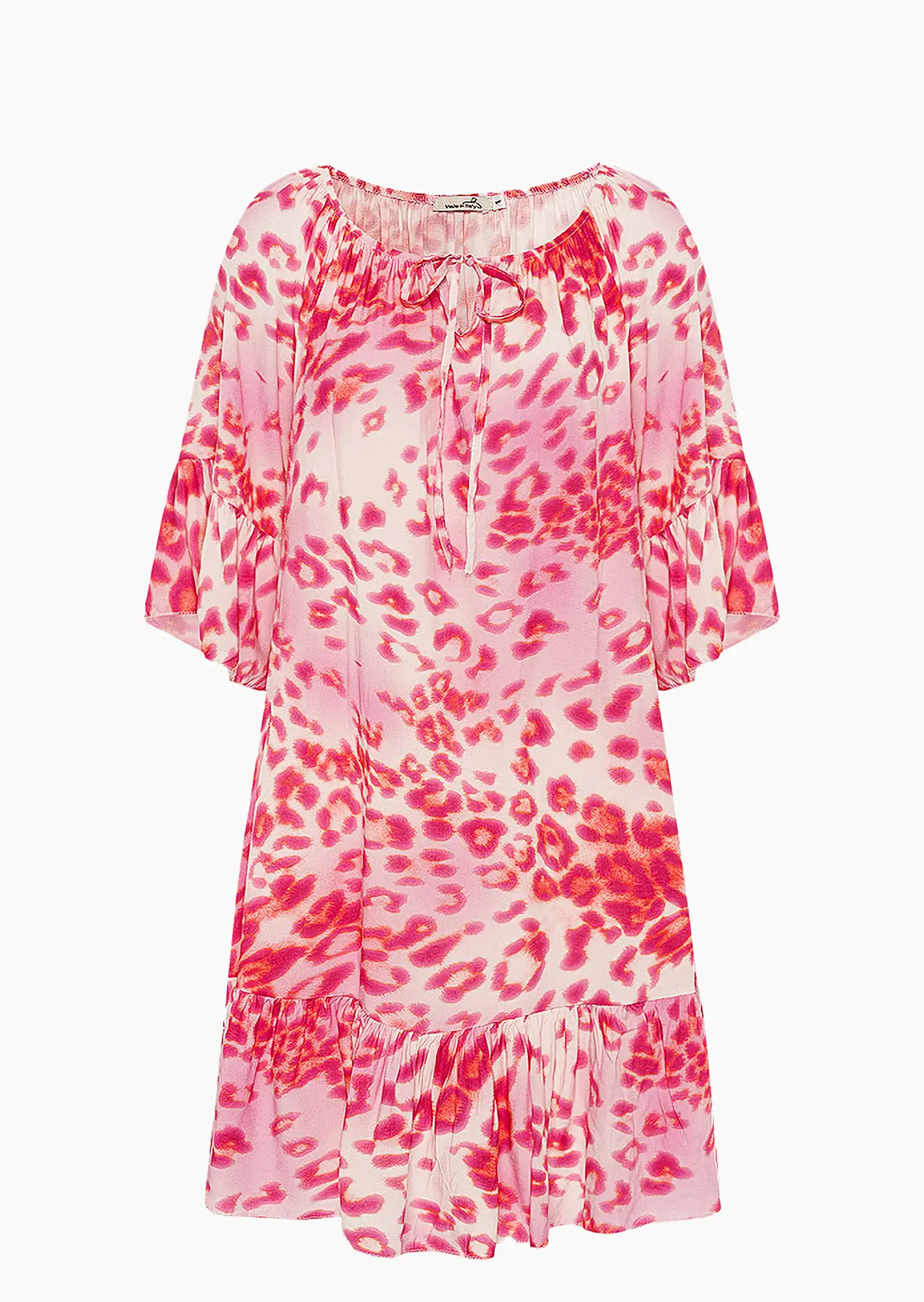 Kleid im Animalprint, very berry