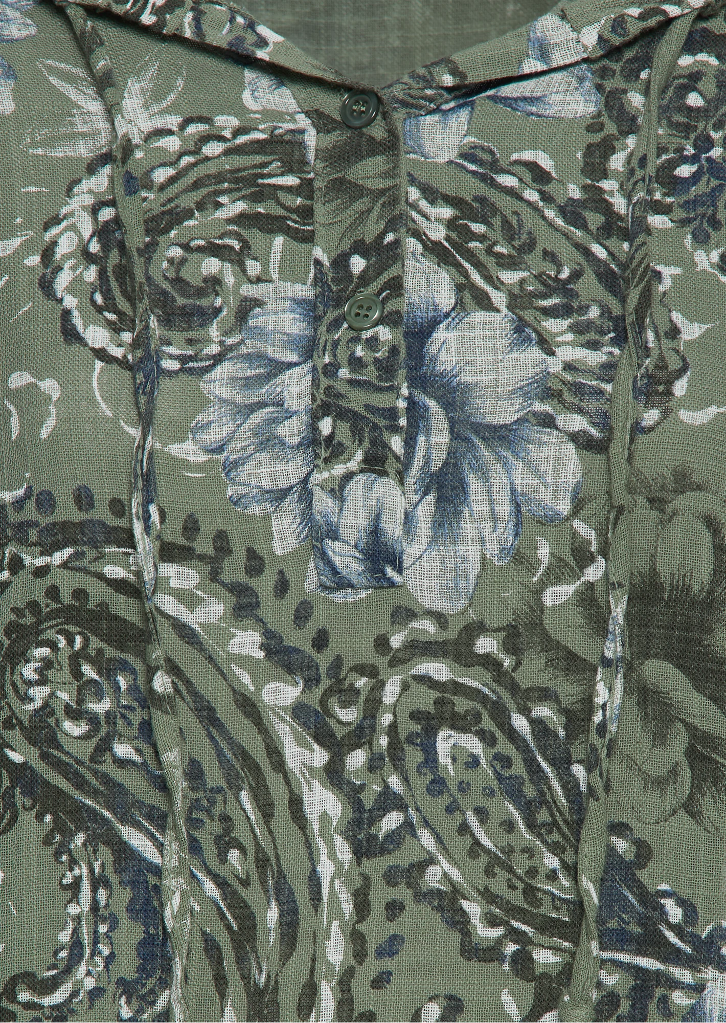 Bluse gemustert, khaki