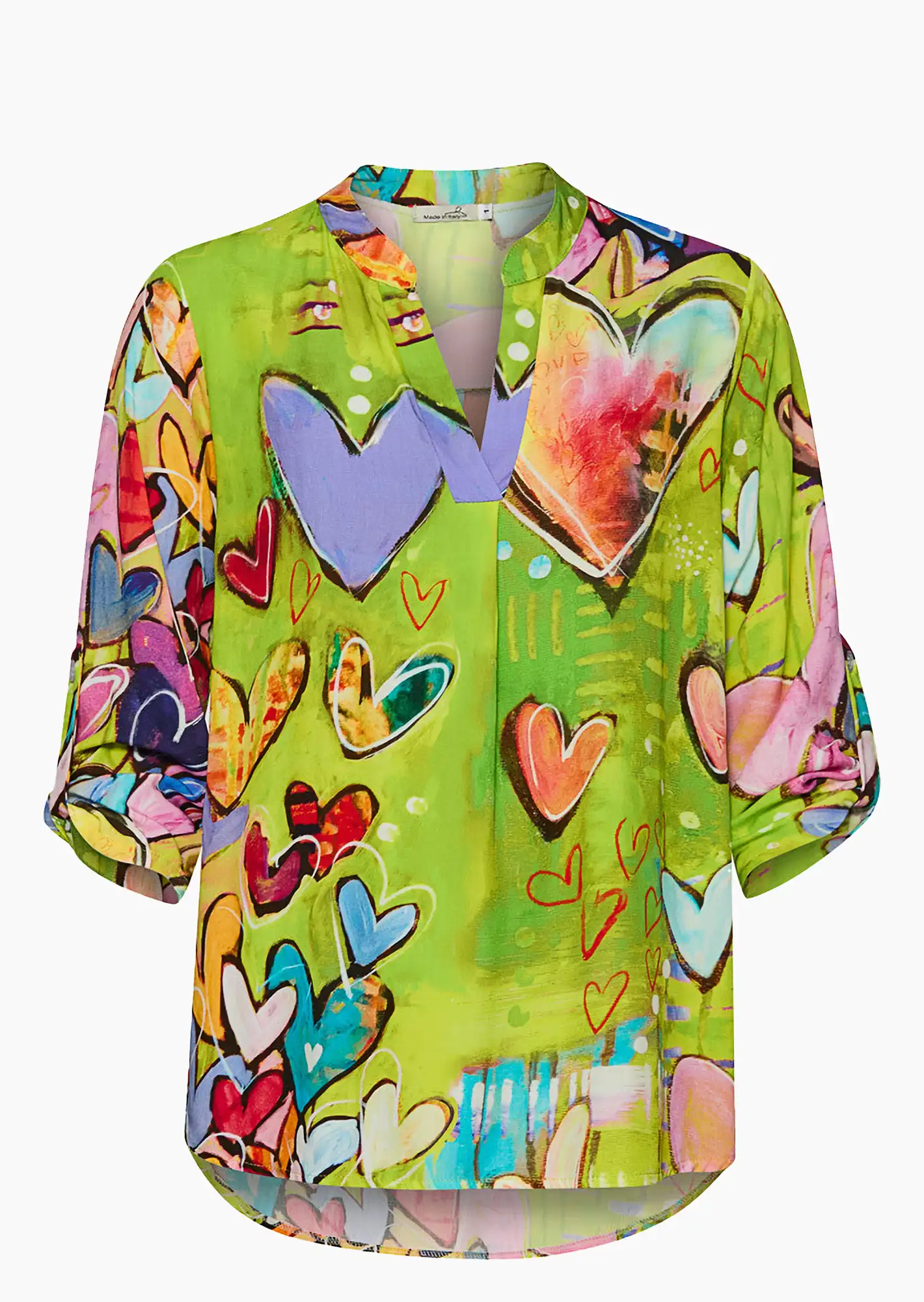 Bluse 'Herzen', juicy flash