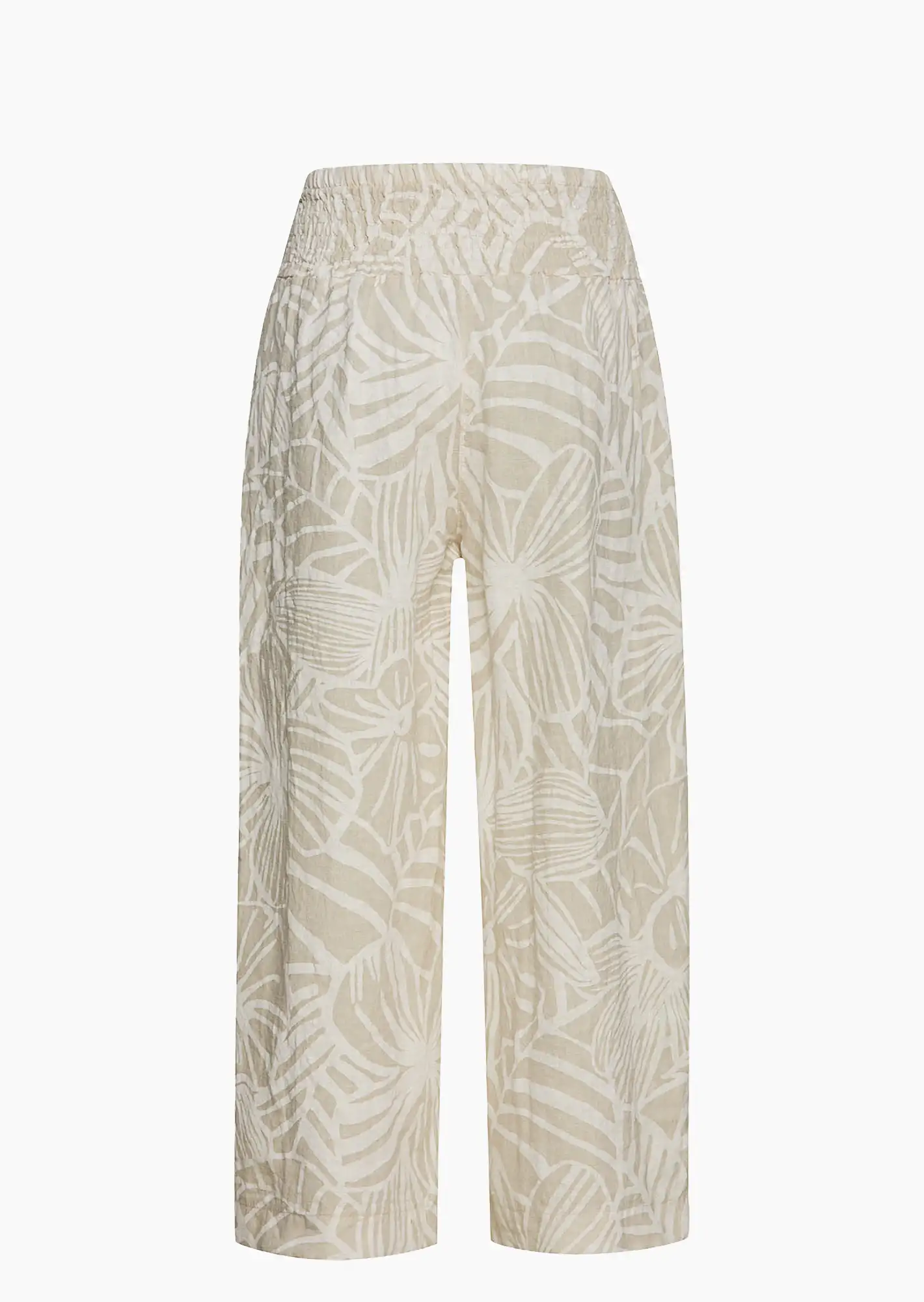Leinen-Hose gemustert, sand