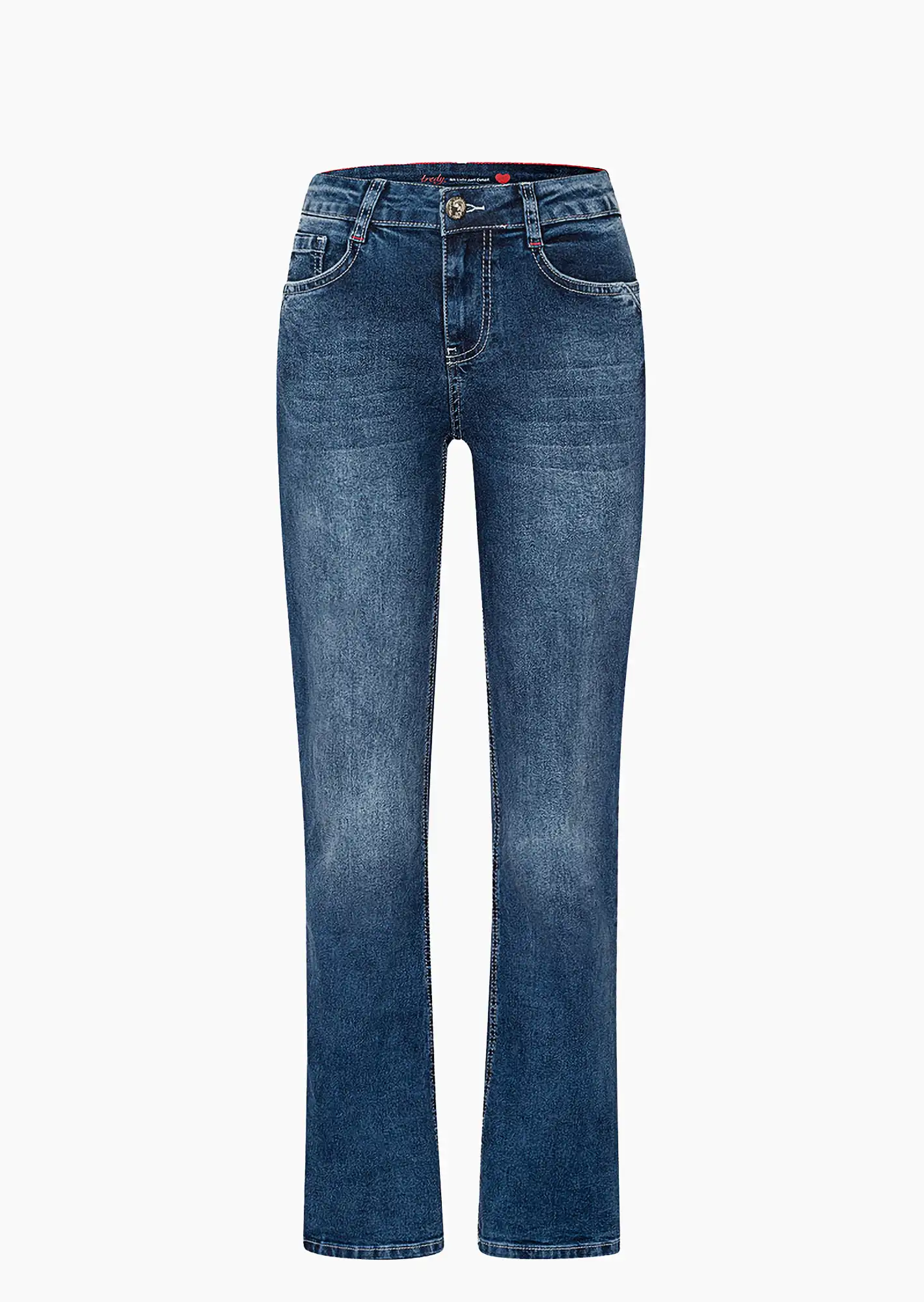 Wide Leg Jeans lang, blue denim