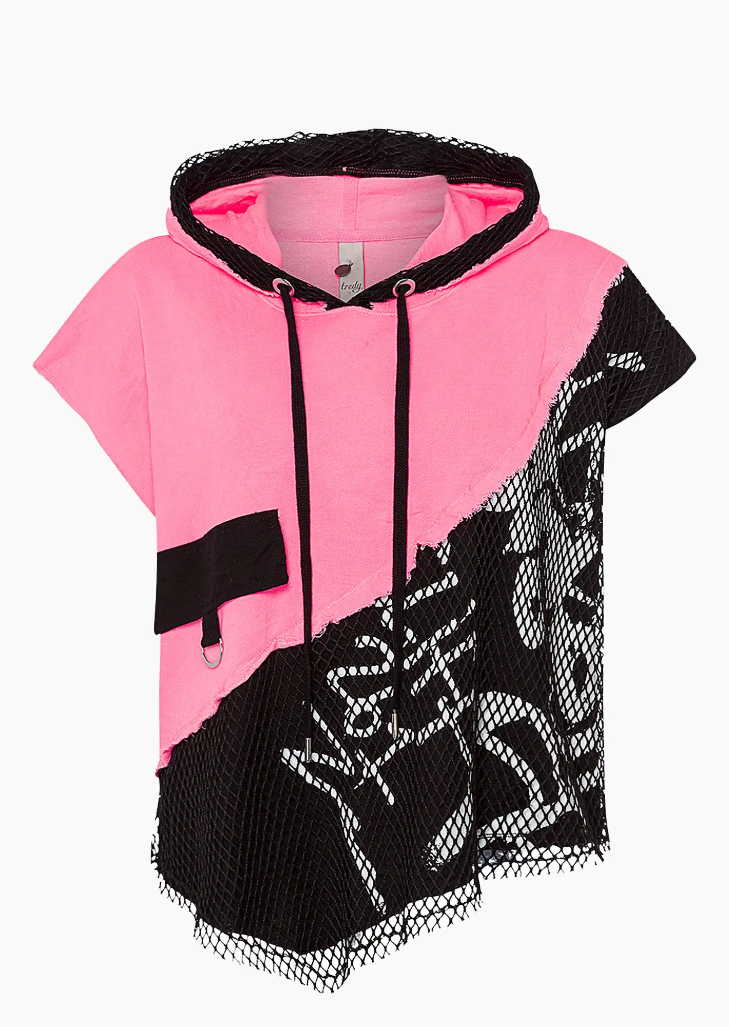 Sweatshirt 'Asymmetrie', neon lobster