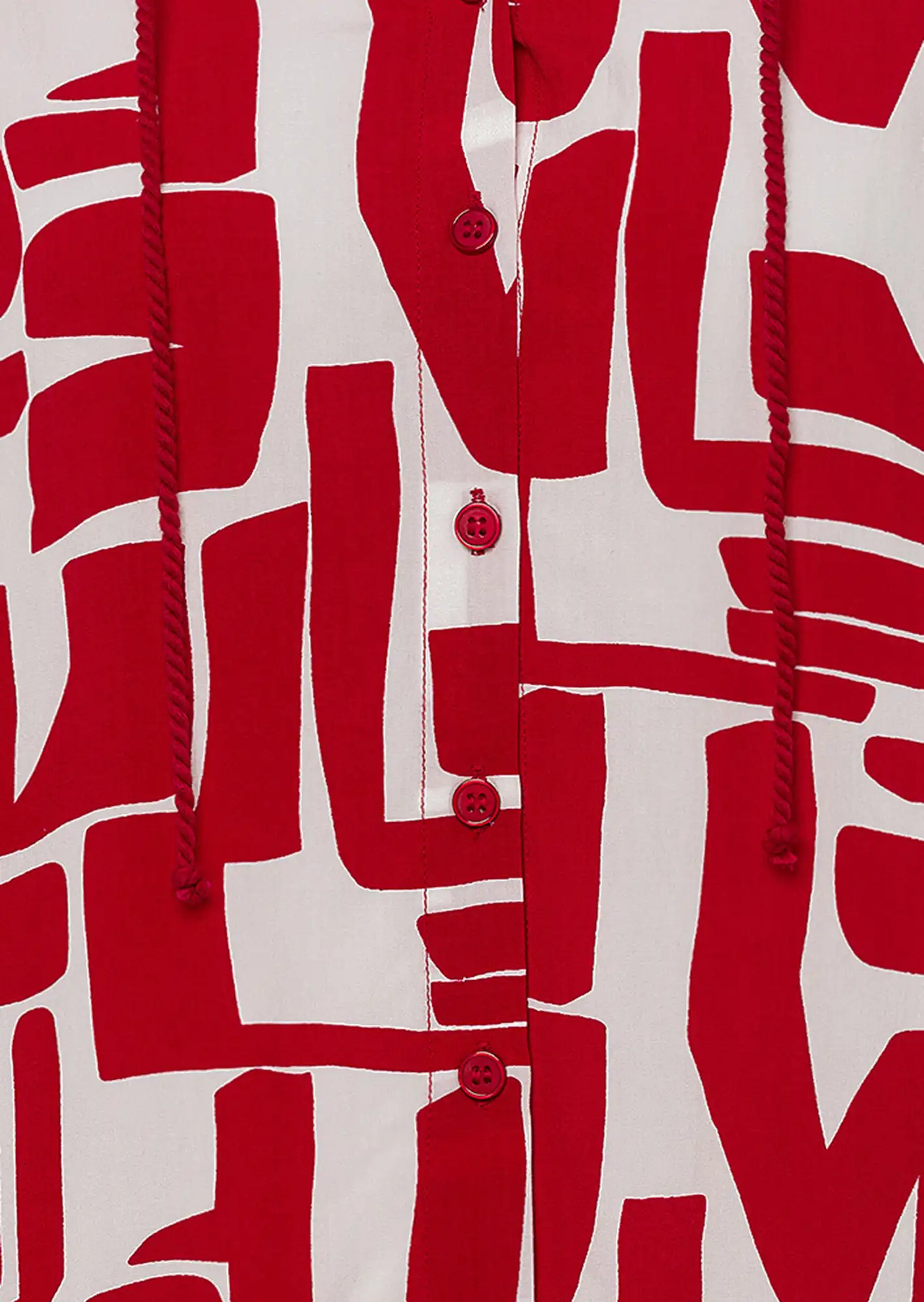 Bluse im Alloverprint, red-offwhite