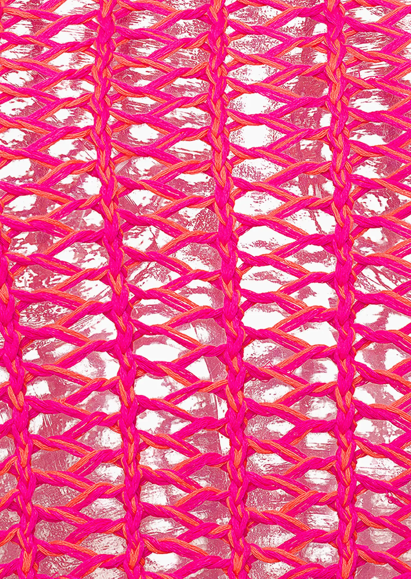 Pullover in Lochstrick, pink-orange