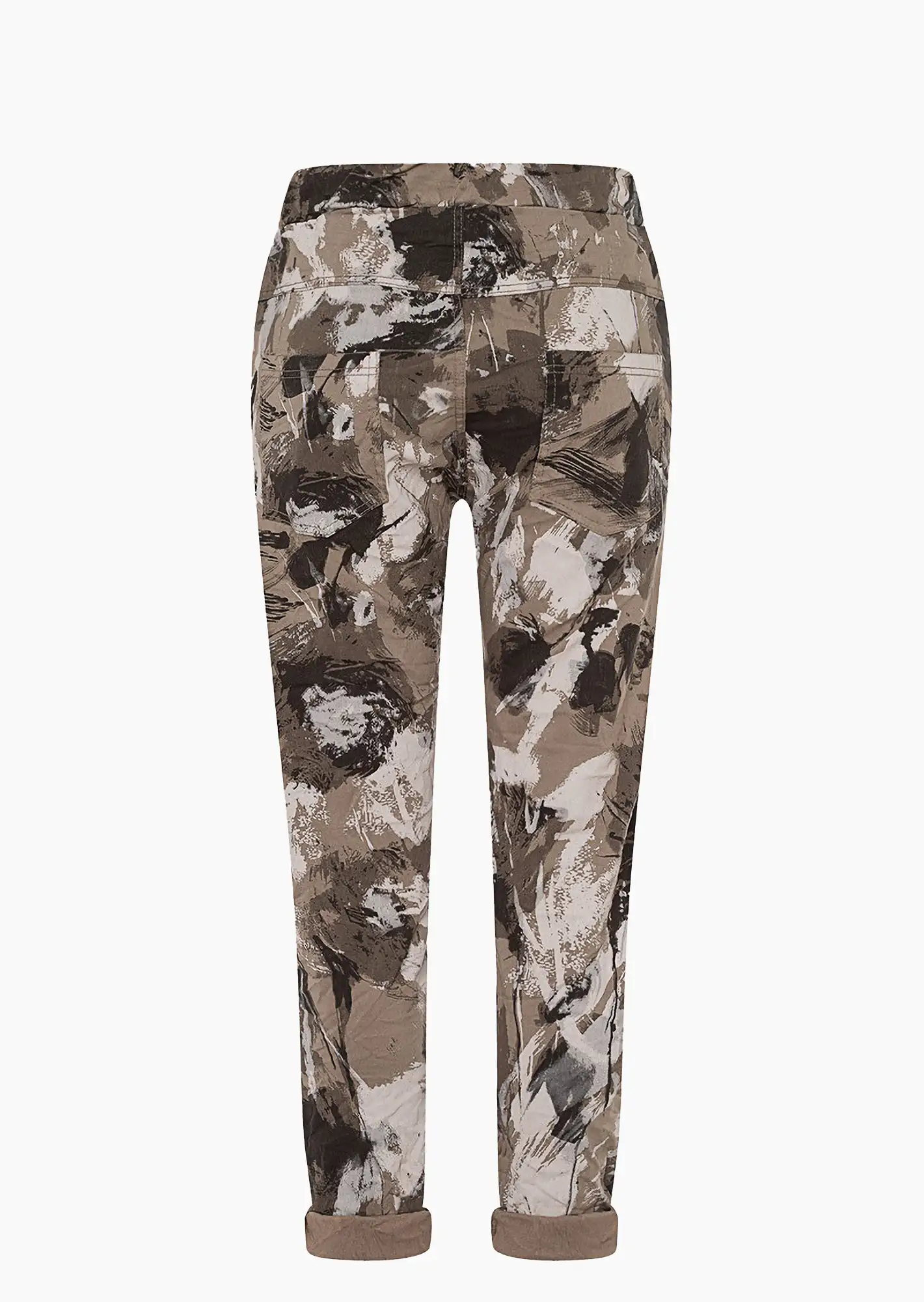 Joggpants mit Ziersteinen, taupe