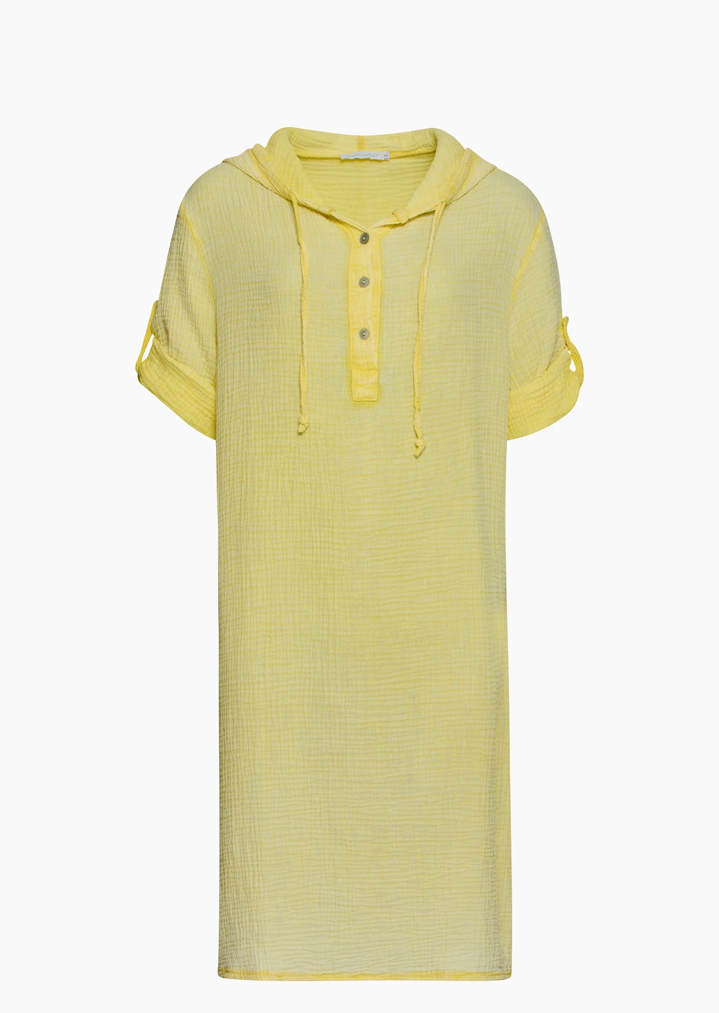 Musselinkleid, butter yellow