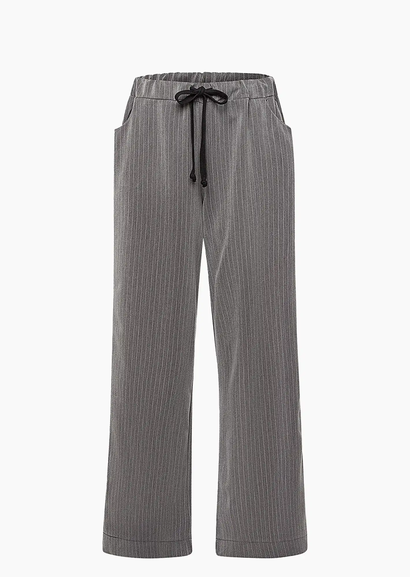 Wide Leg Hose lang, silber