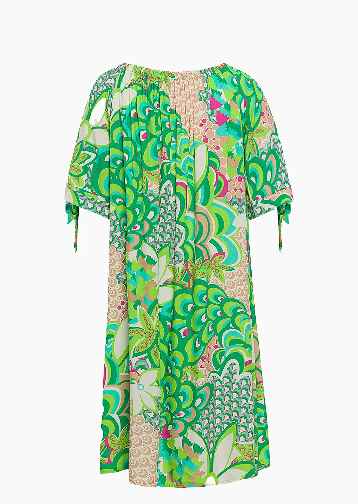 Kleid im Alloverprint, grün