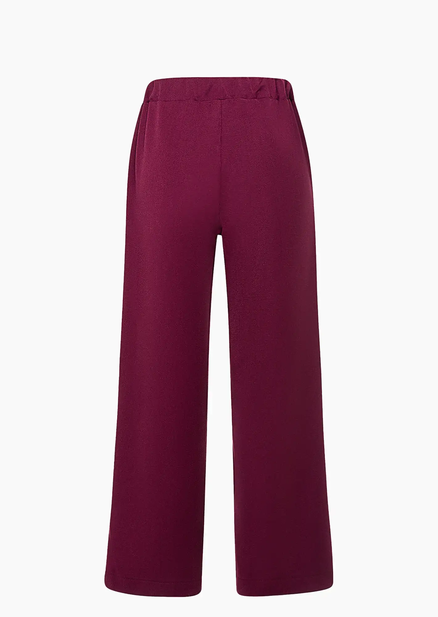 Wide Leg Hose lang, burgund