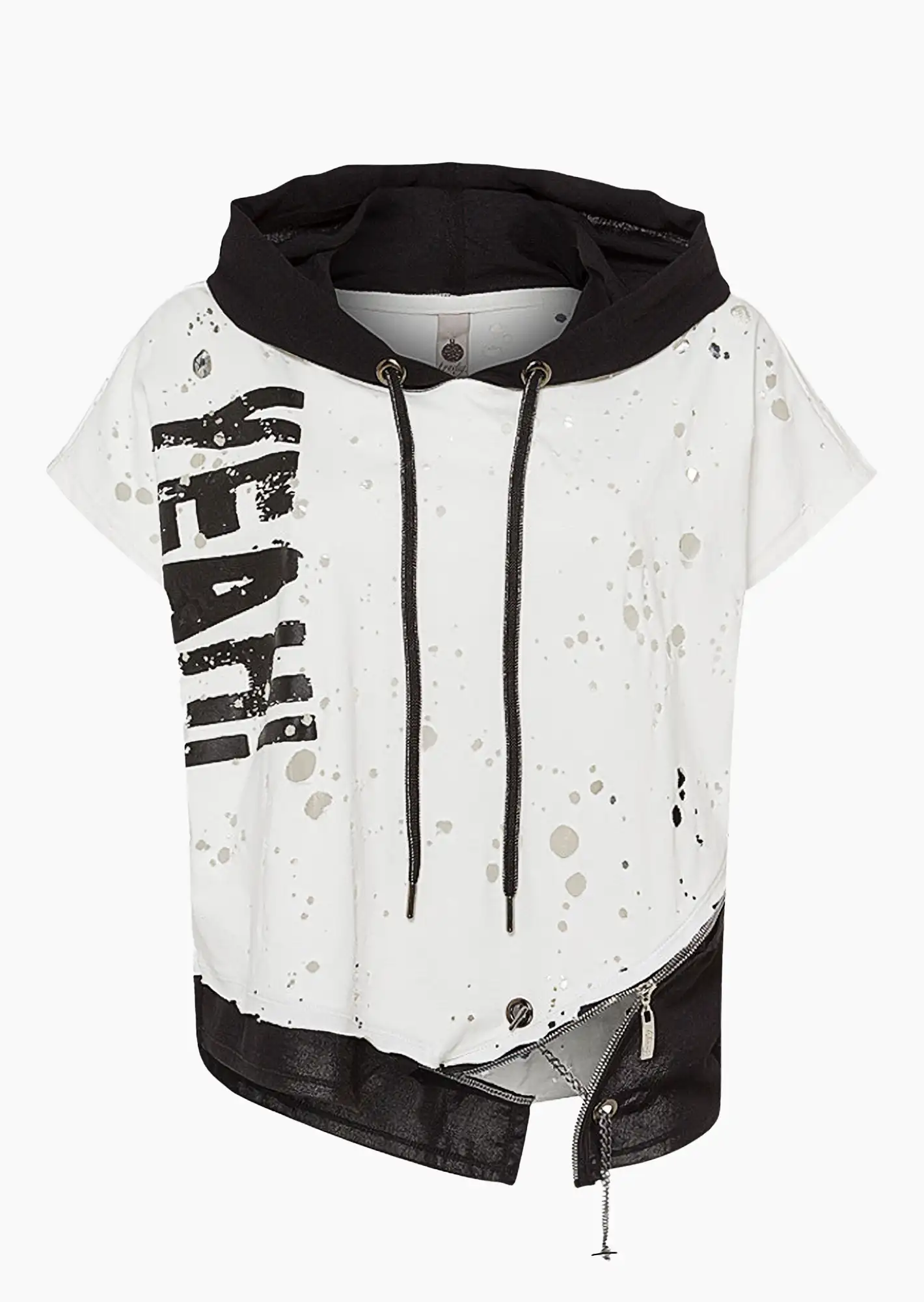 Shirt 'Yeah!', offwhite-schwarz