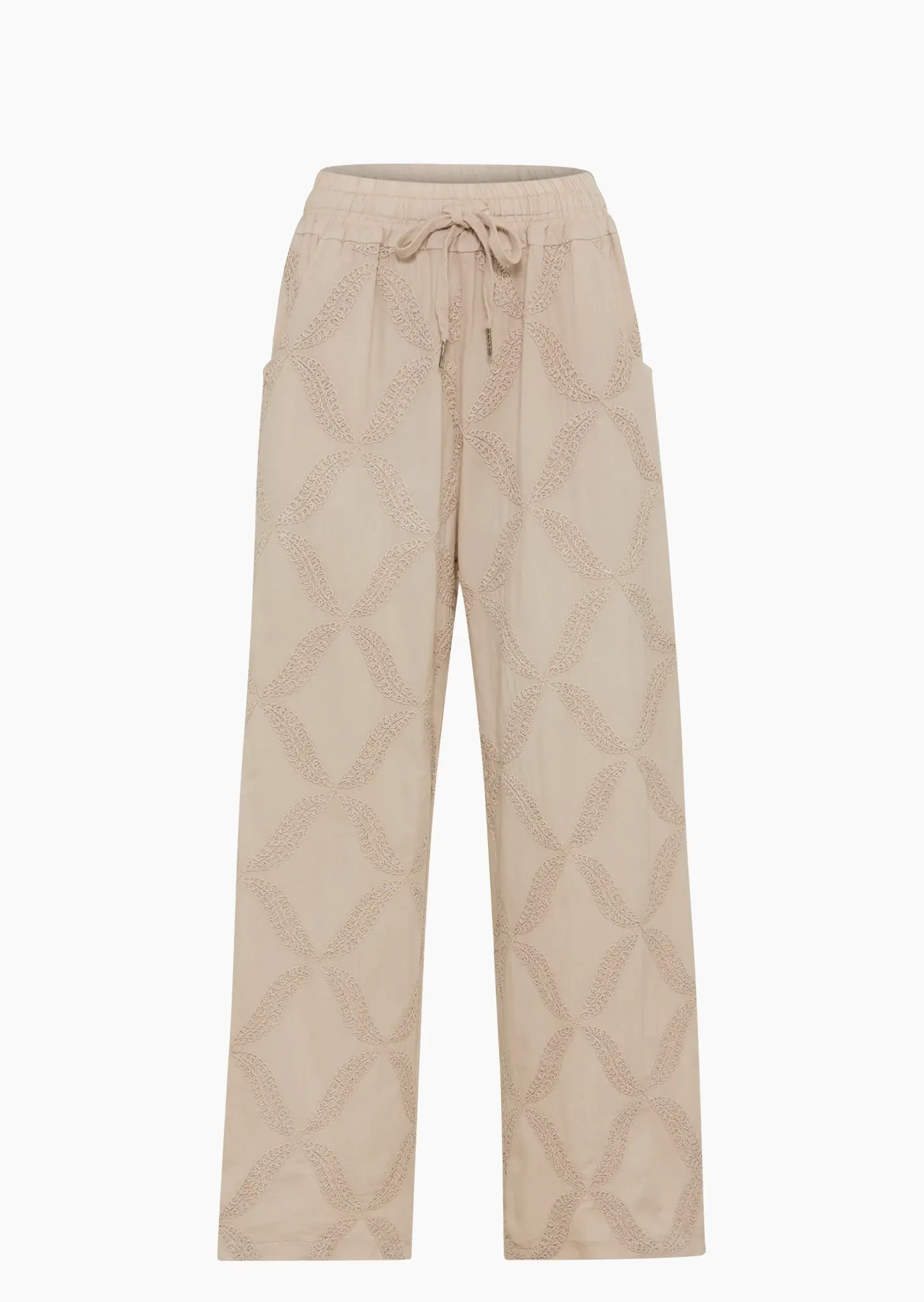 Wide Leg Hose, crema