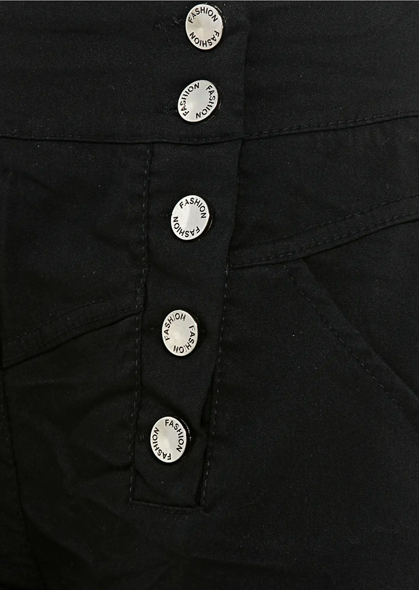 Joggpants mit Knöpfen, schwarz