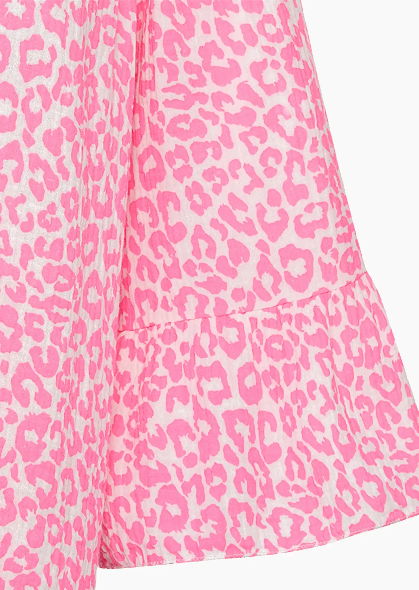 Musselin-Bluse im Animalstyle, neonpink