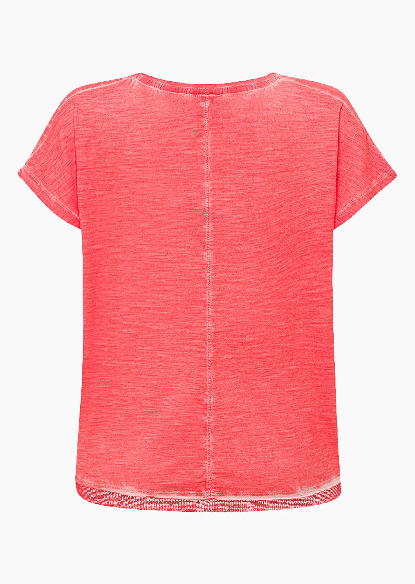 Shirt mit Schnürung, koralle