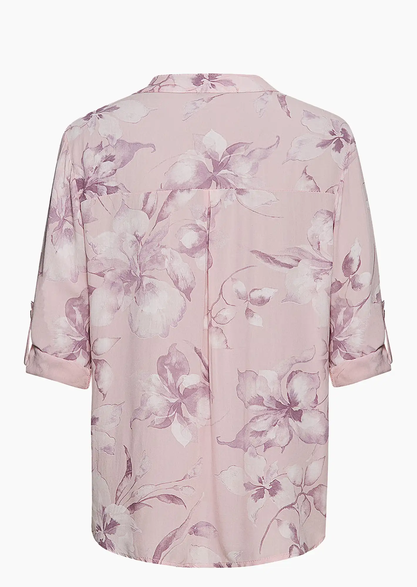 Bluse im Alloverprint, rosenholz
