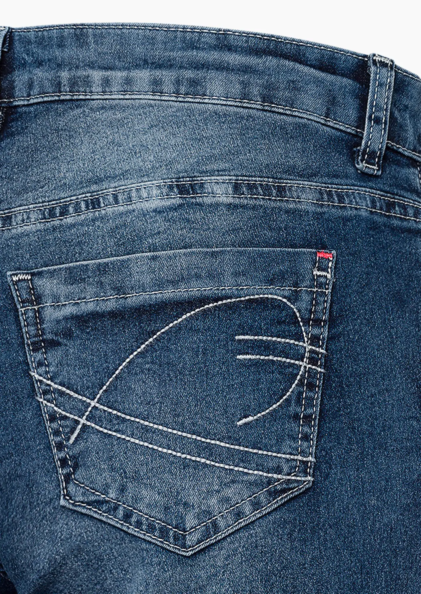 Wide Leg Jeans lang, blue denim