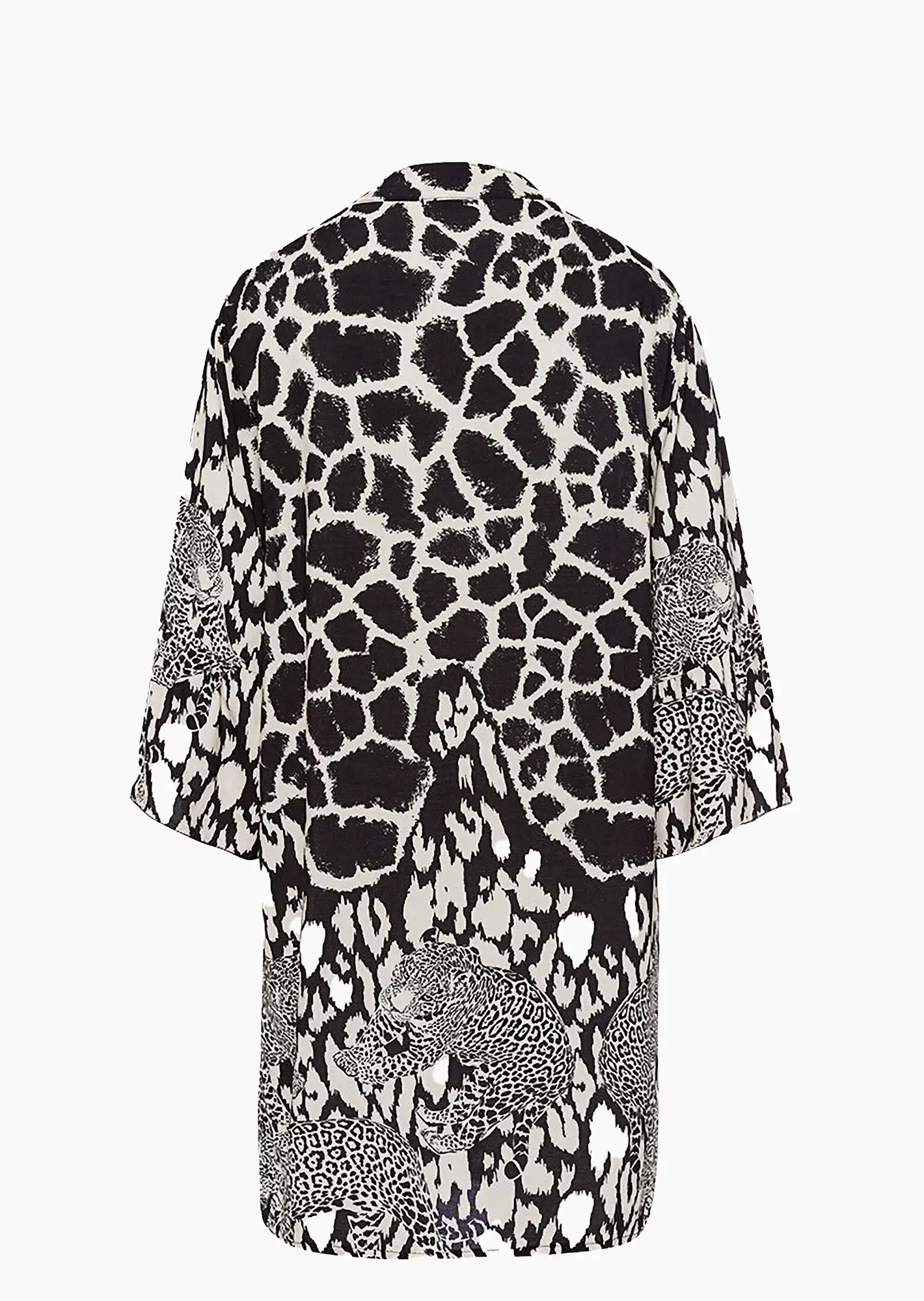 Tunika 'Leopard', schwarz-beige