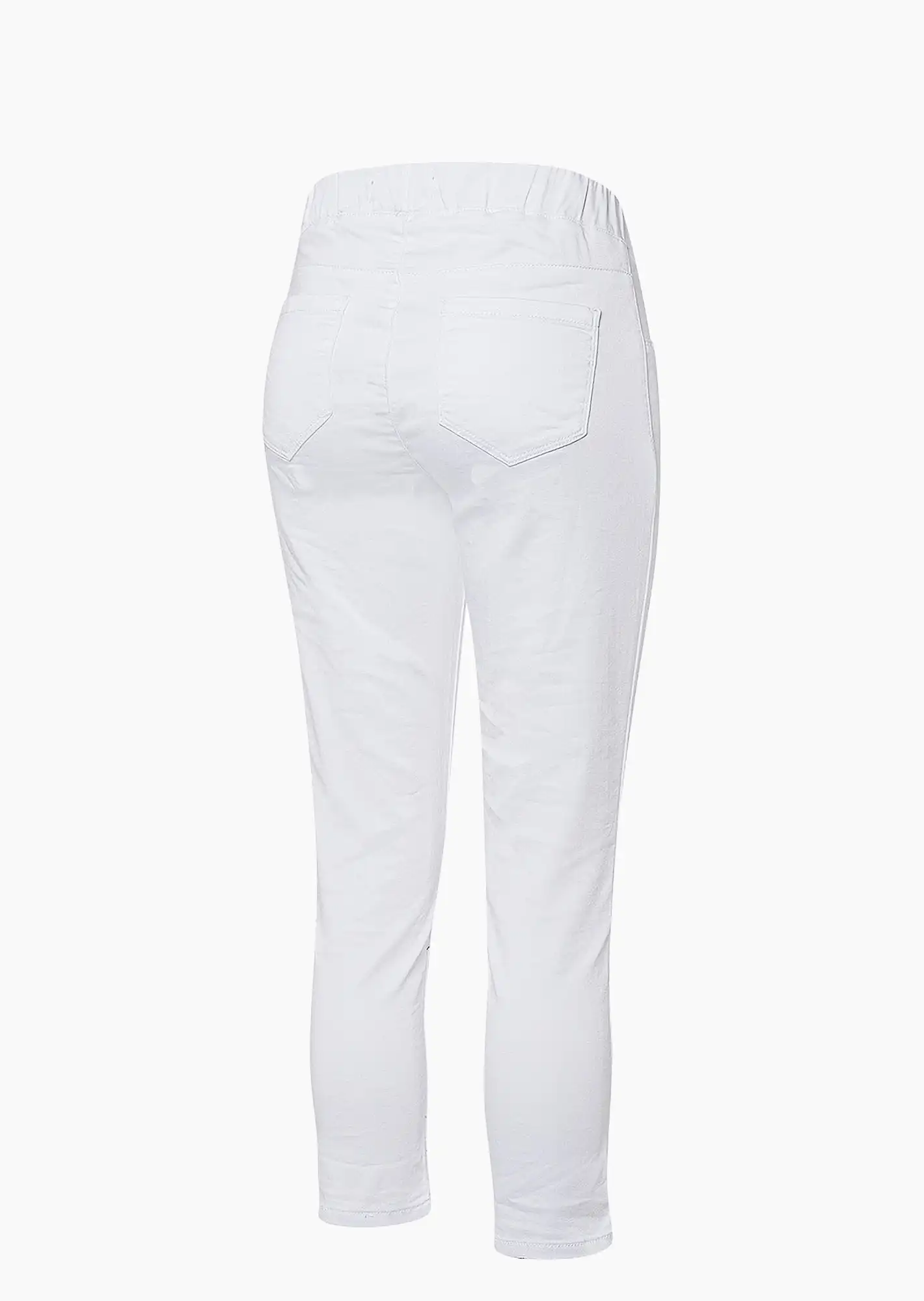 Jeggings mit Stickerei, weiß