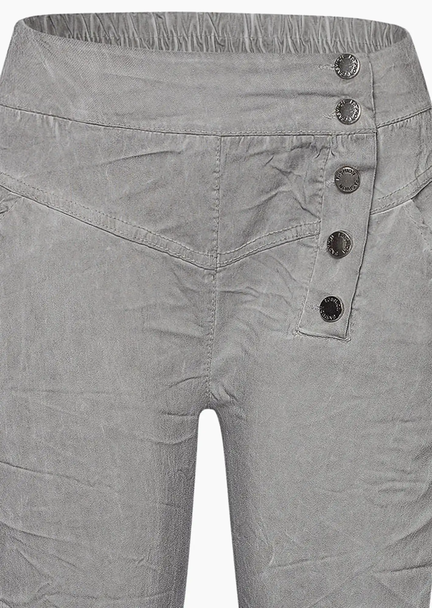 Joggpants mit Knöpfen, silber