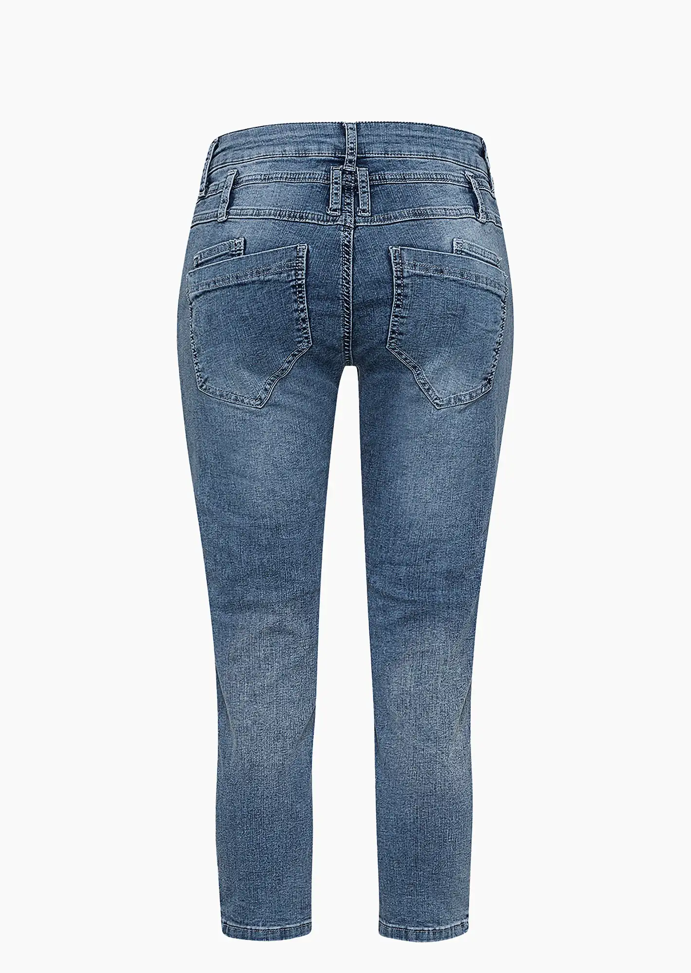 Jeans mit Herzen kurz, blue denim