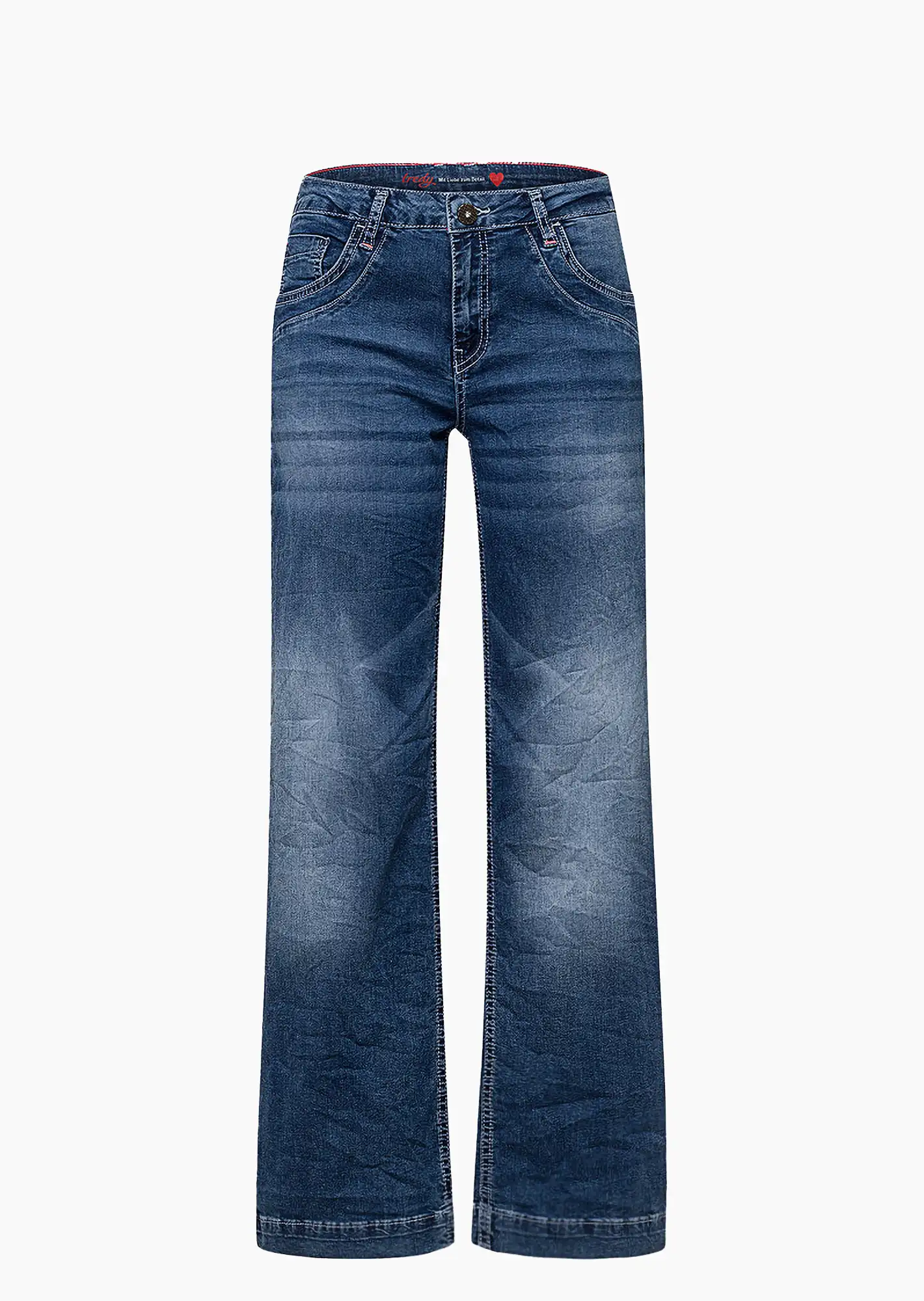 Wide Leg Jeans, blue denim