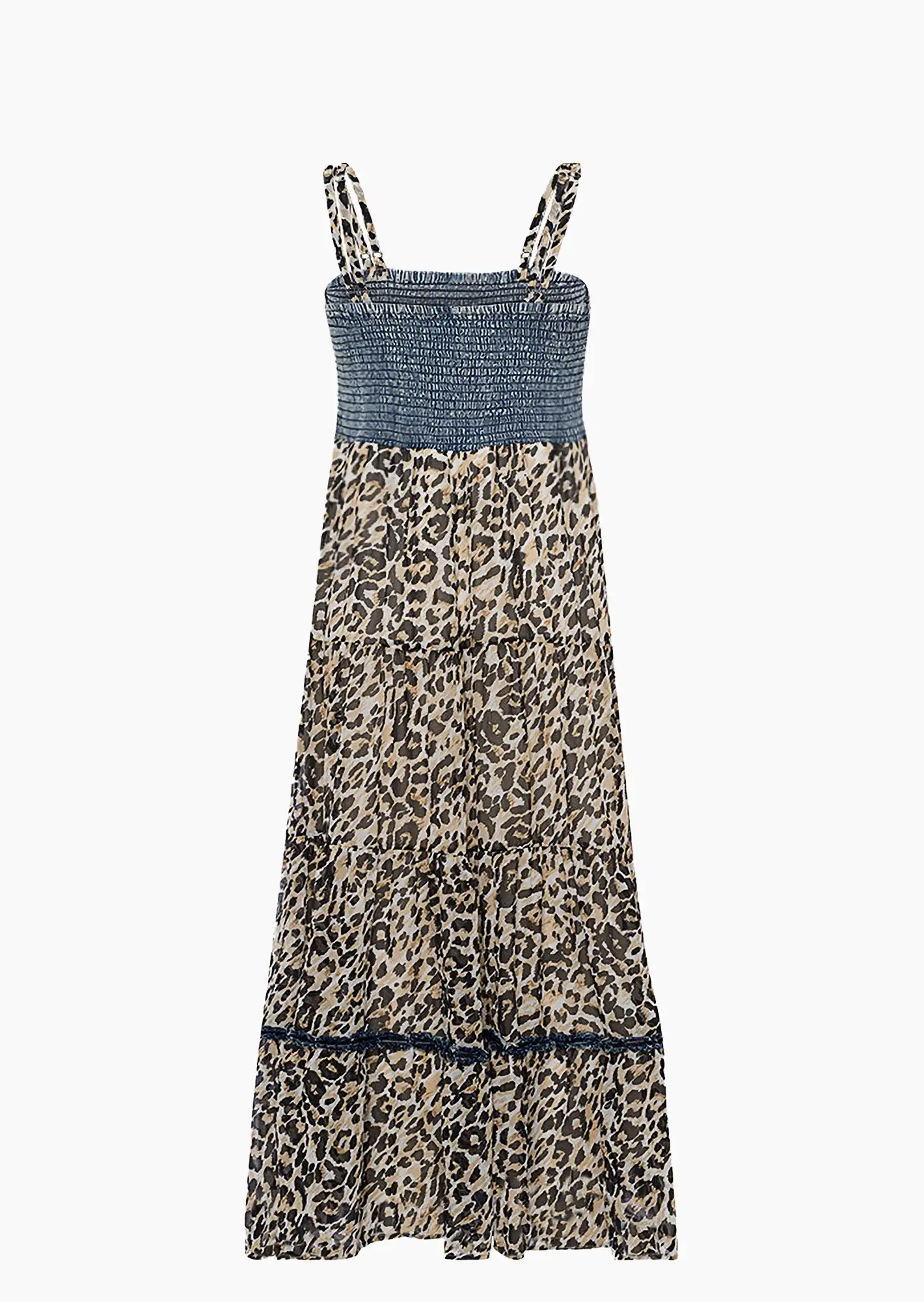 Kleid im Alloverprint, blue denim