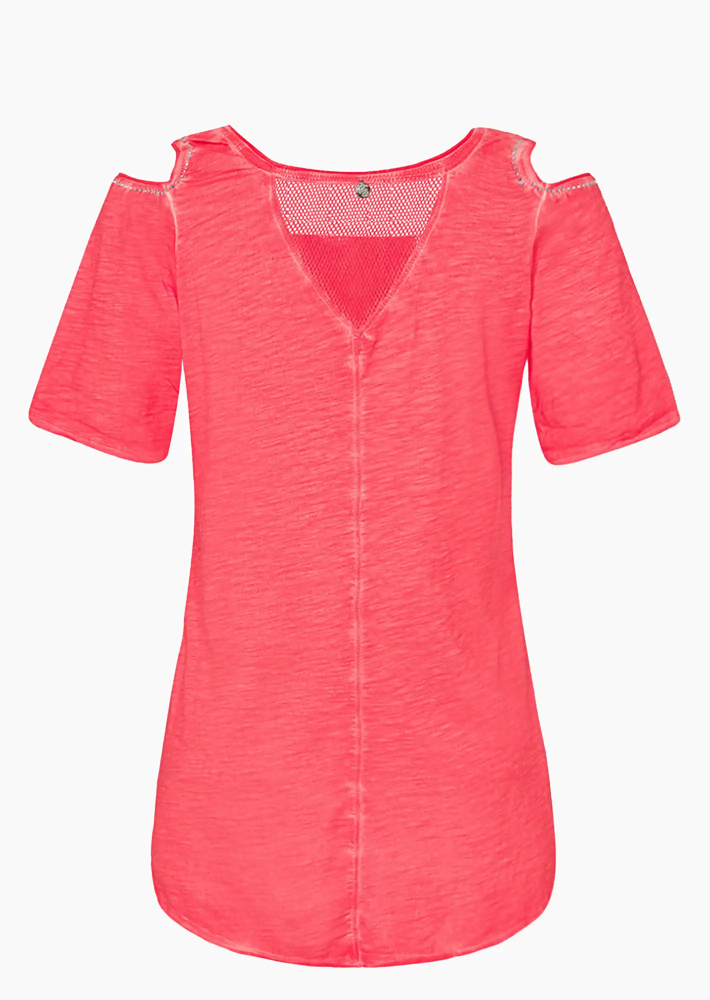 Shirt mit Cut-Outs, koralle